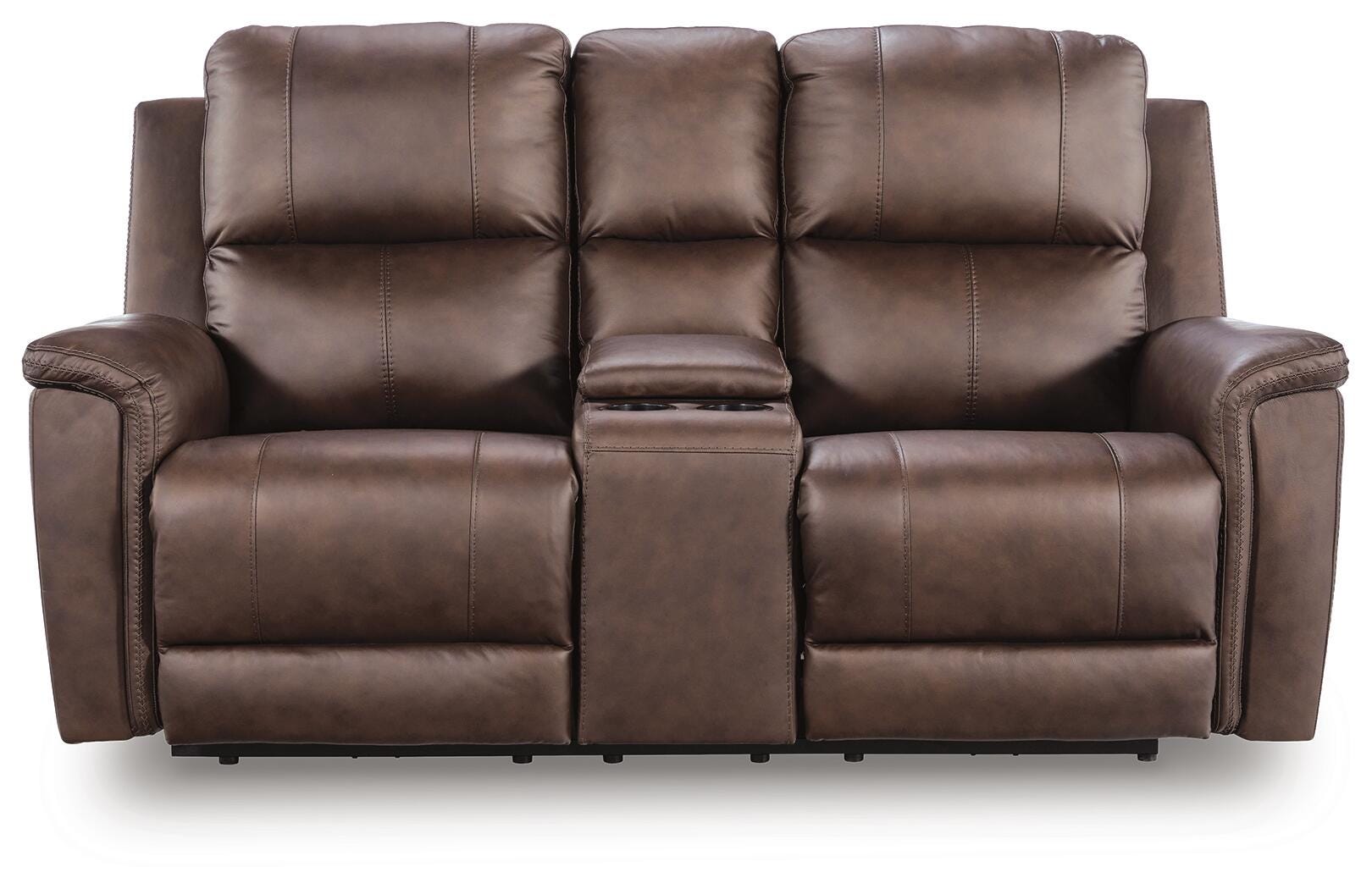 Beryton Power Reclining Loveseat with Console, Espresso, large