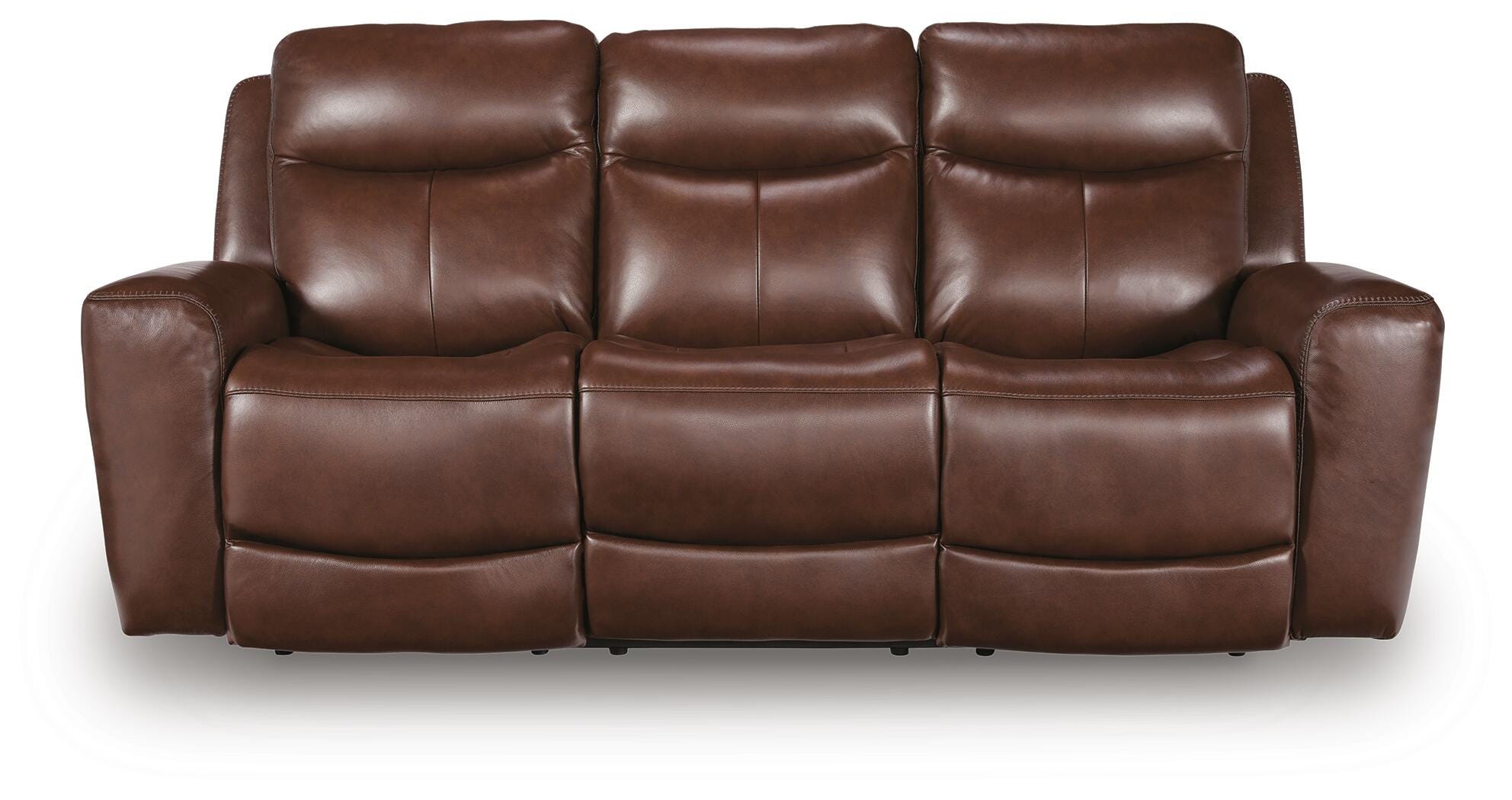 Momentum Moves Dual Power Leather Reclining Sofa | Ashley