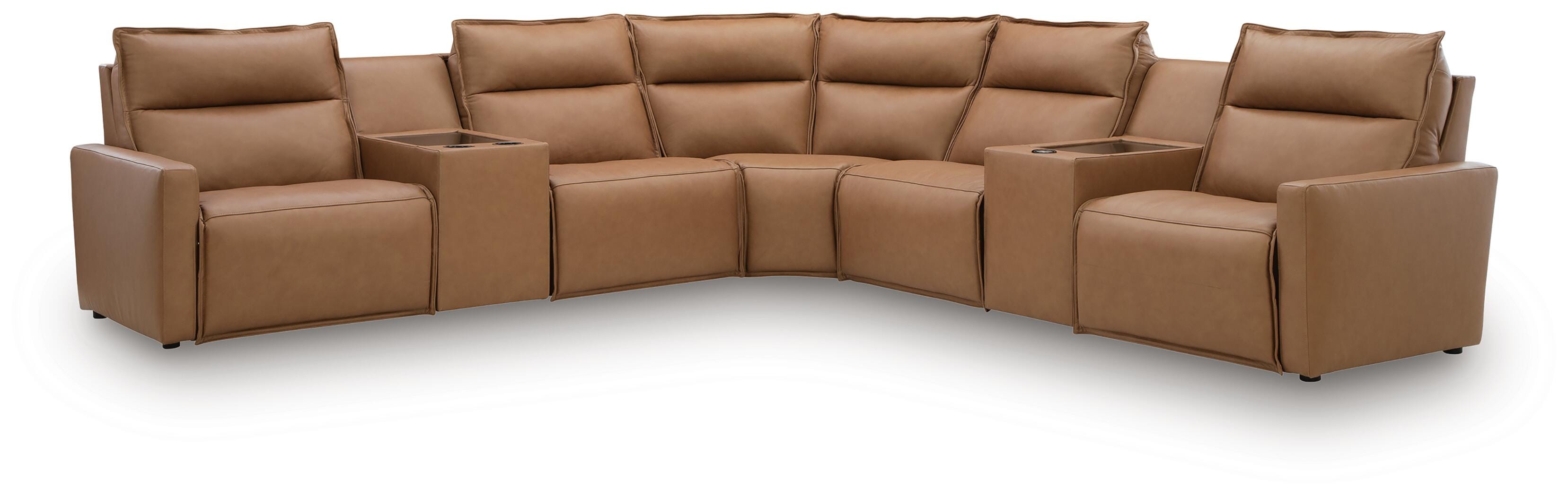 Arrington 7-Piece Power Reclining Sectional with Consoles, , large
