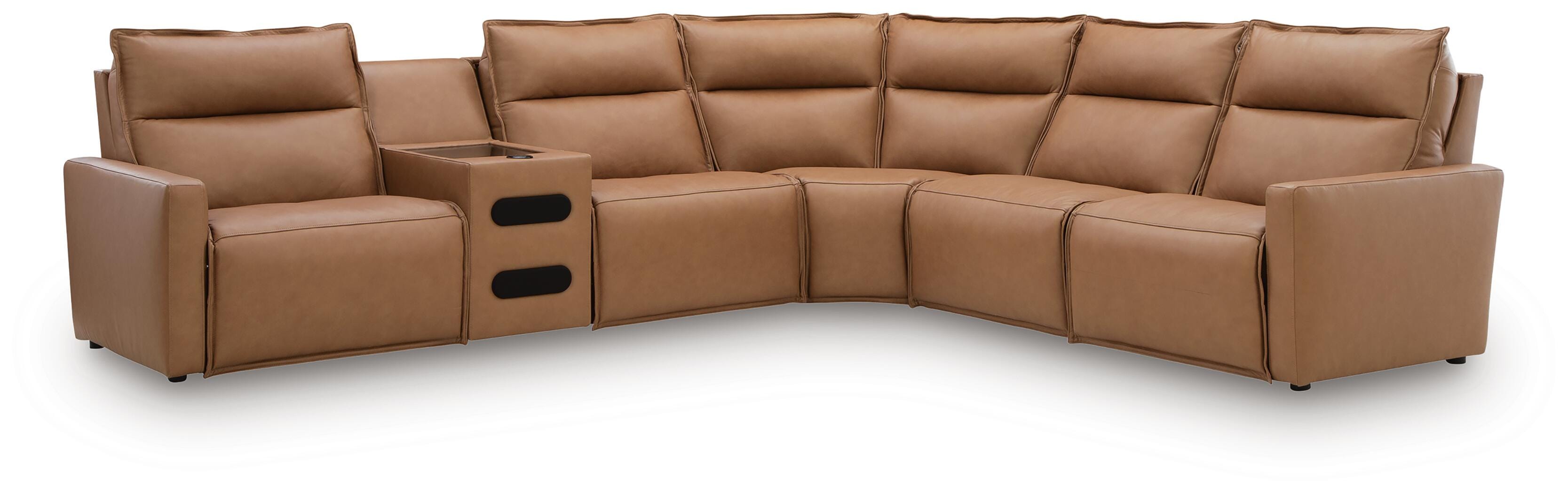 Arrington 6-Piece Power Reclining Sectional with Audio Console, , large