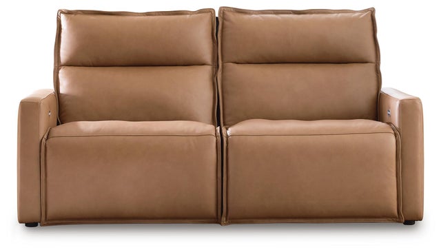 Arrington 2-Piece Dual Power Leather Reclining Modular Loveseat