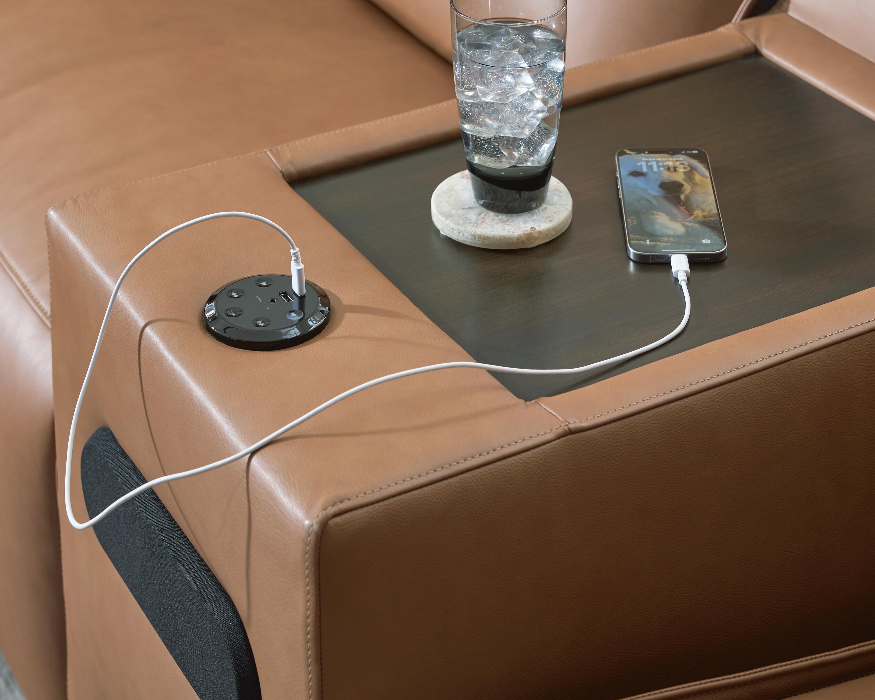 Arrington 7-Piece Power Reclining Sectional with Audio Consoles - image 3