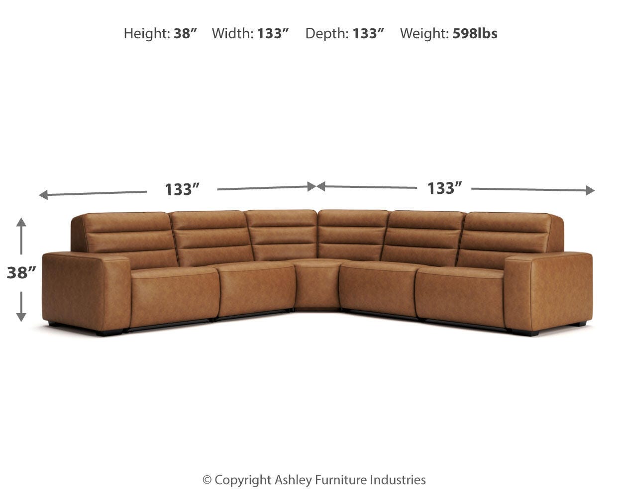Modero 5-Piece Power Reclining Sectional - image 12
