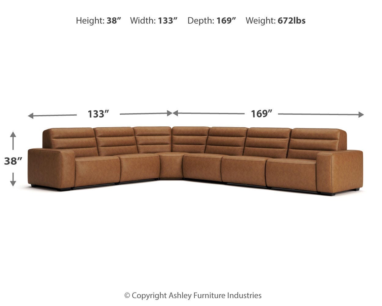 Modero 6-Piece Power Reclining Sectional - image 11
