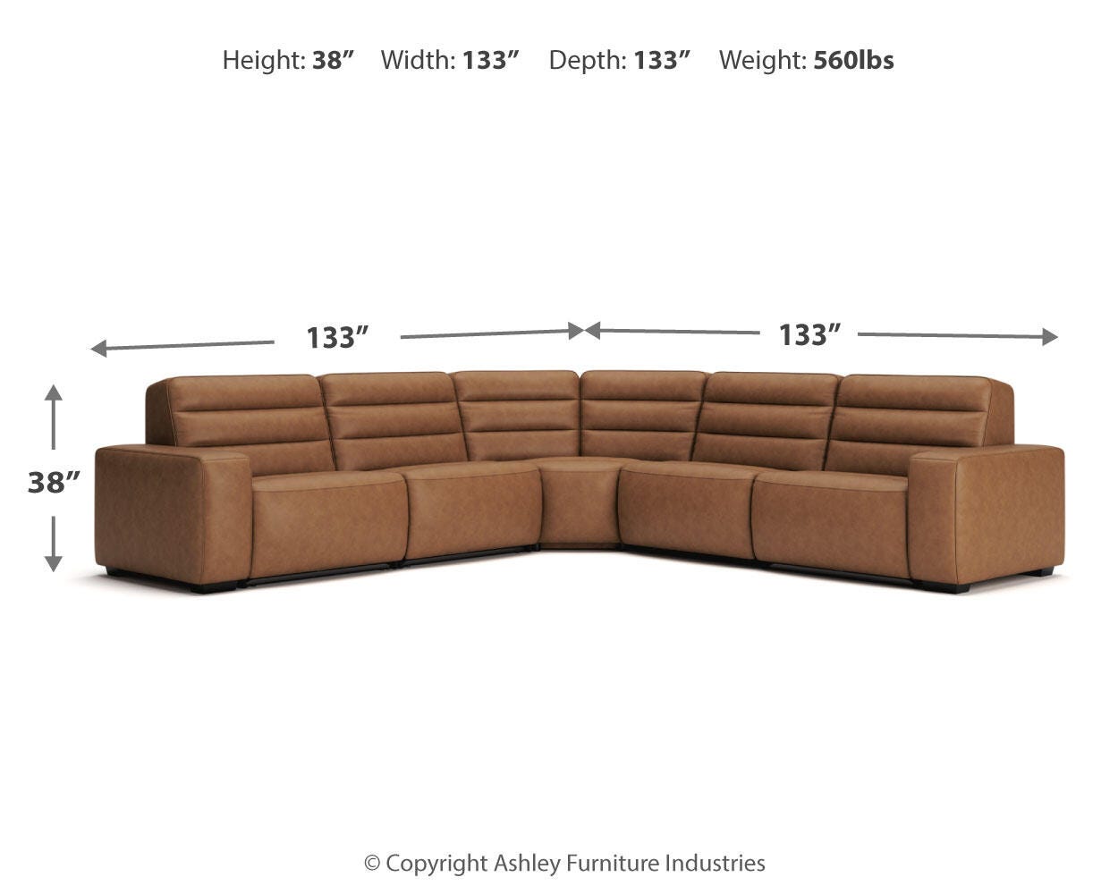 Modero 5-Piece Power Reclining Sectional - image 12