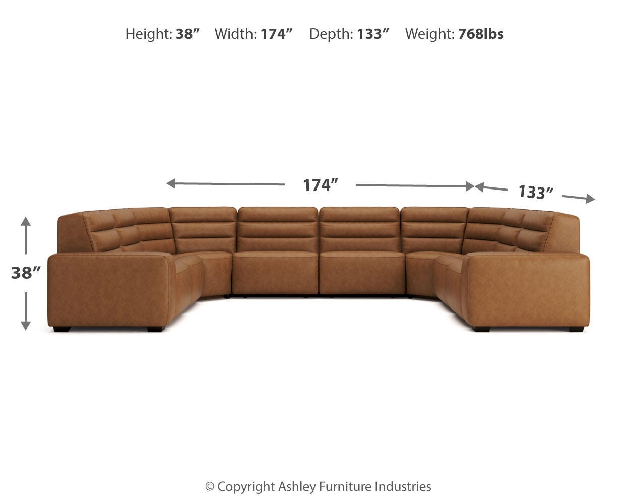 Modero 8-Piece Power Reclining Sectional - image 11