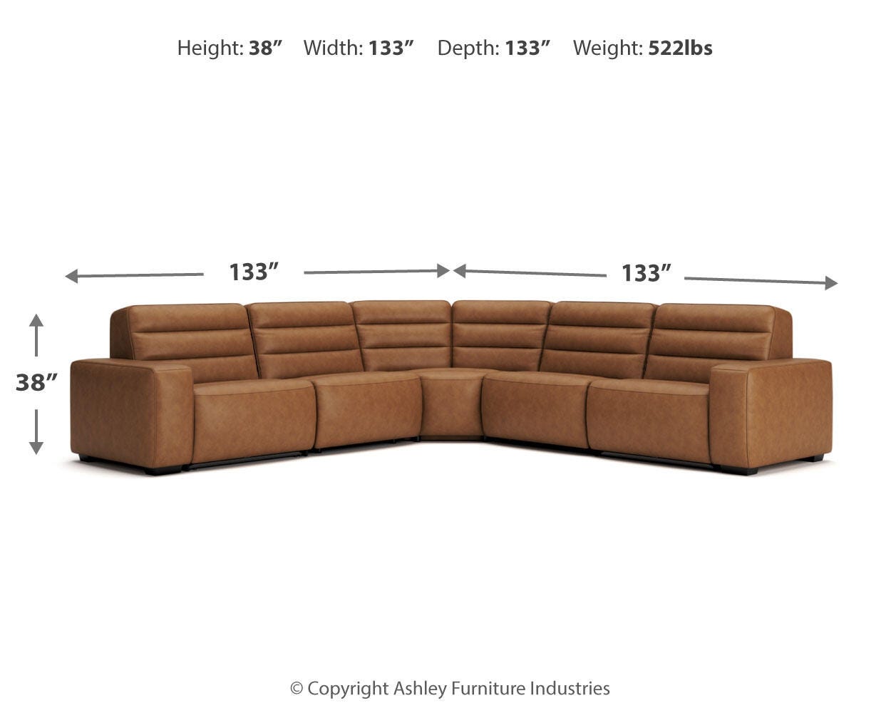 Modero 5-Piece Power Reclining Sectional - image 12