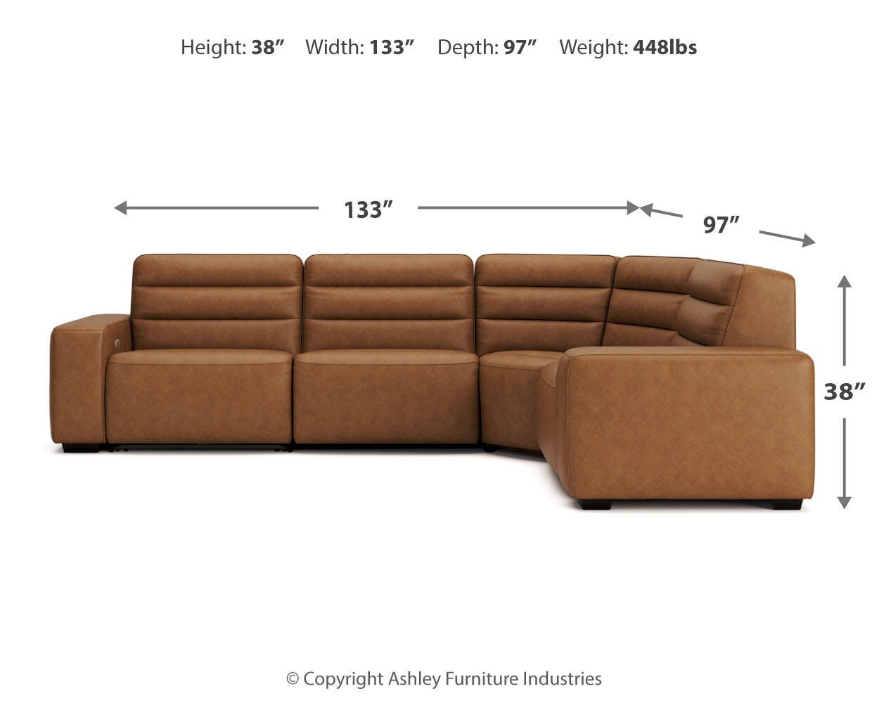 Modero 4-Piece Power Reclining Sectional - image 11