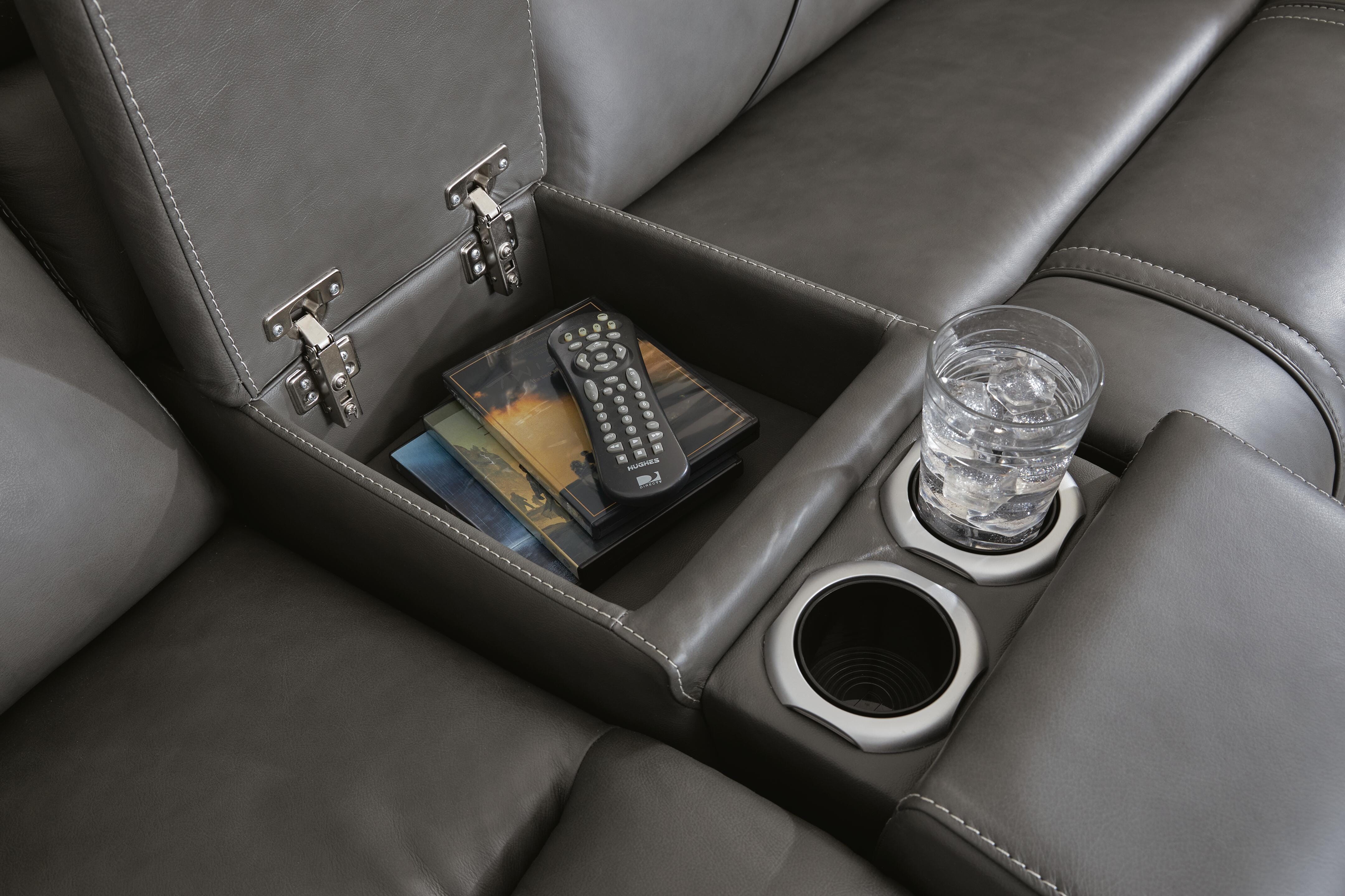 5Z-Harrenhurst 3-Piece Power Reclining Sectional Loveseat with Console - image 6