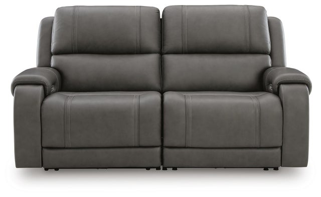 5Z-Harrenhurst 2-Piece Leather Dual Power Reclining Modular Loveseat