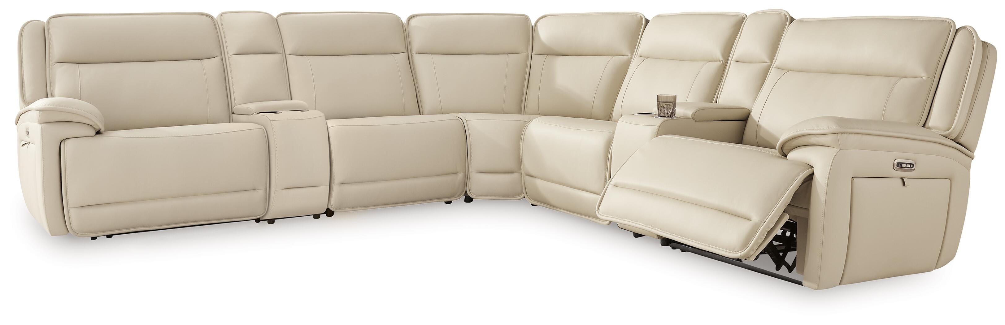 Double Deal 7-Piece Reclining Sectional with 2 Consoles, , large