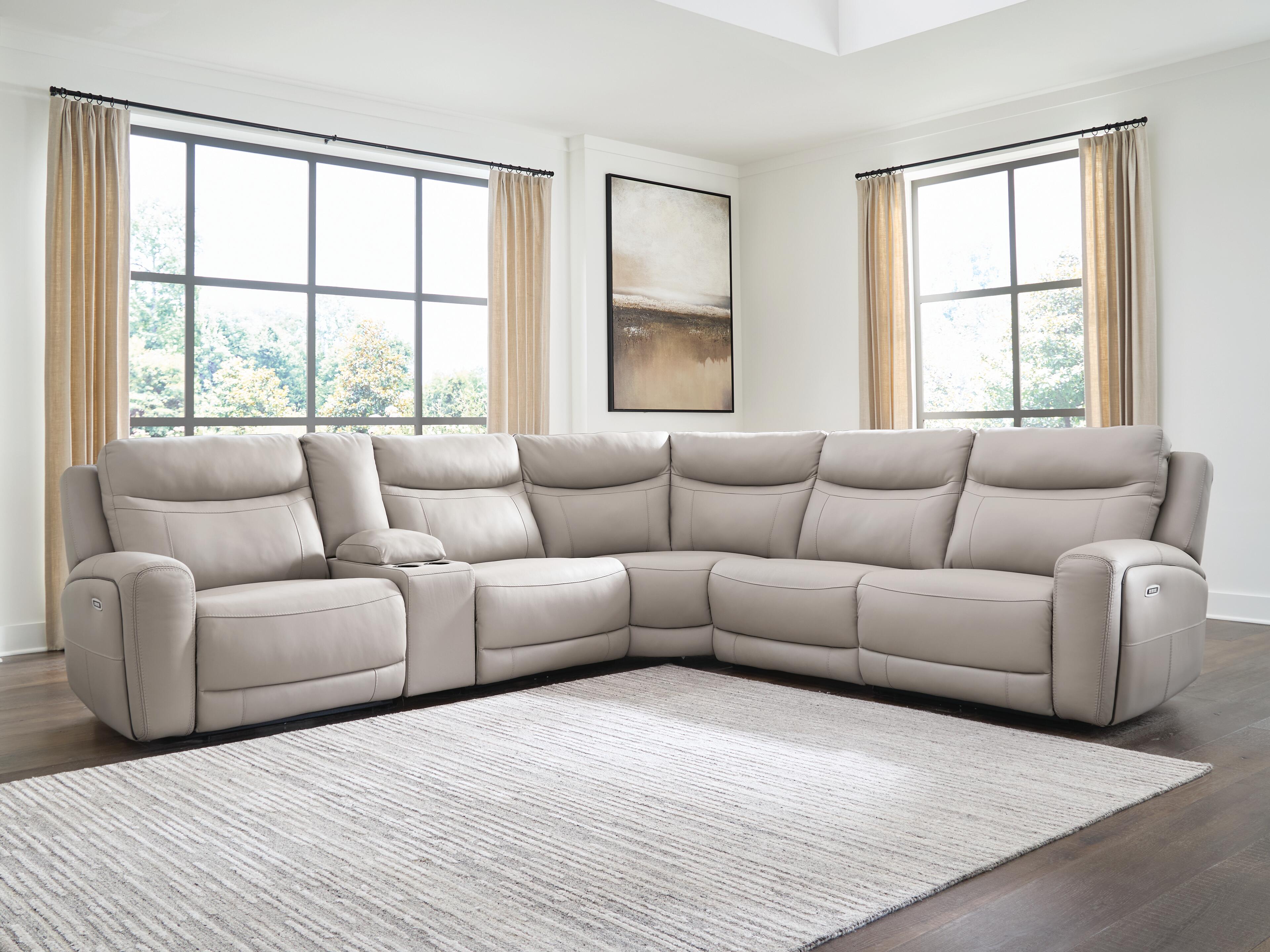Gravier 6-Piece Power Reclining Sectional with Storage Console - image 1