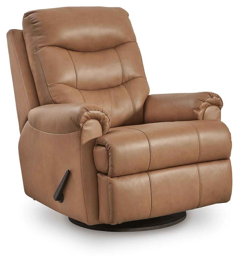 Dolinger Swivel Glider Recliner, Butternut, large