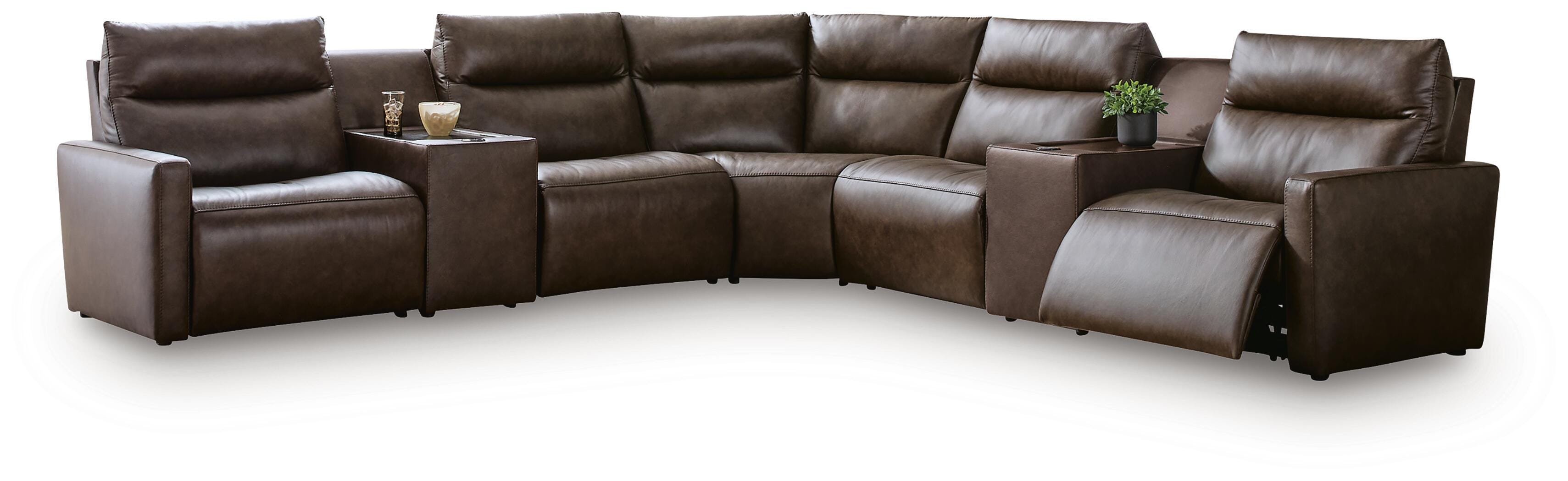 ModZ 7-Piece Power Reclining Sectional with Audio Consoles - image 2