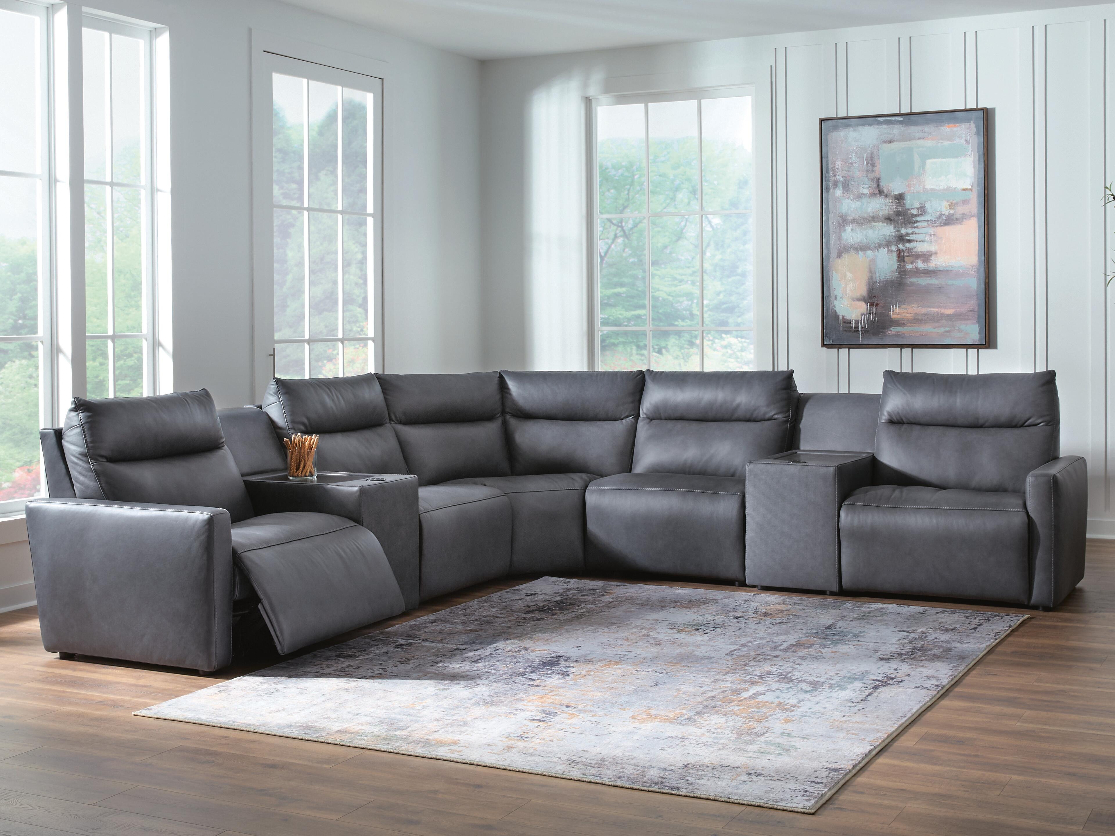 ModZ 7-Piece Power Reclining Sectional with Audio Consoles - image 1