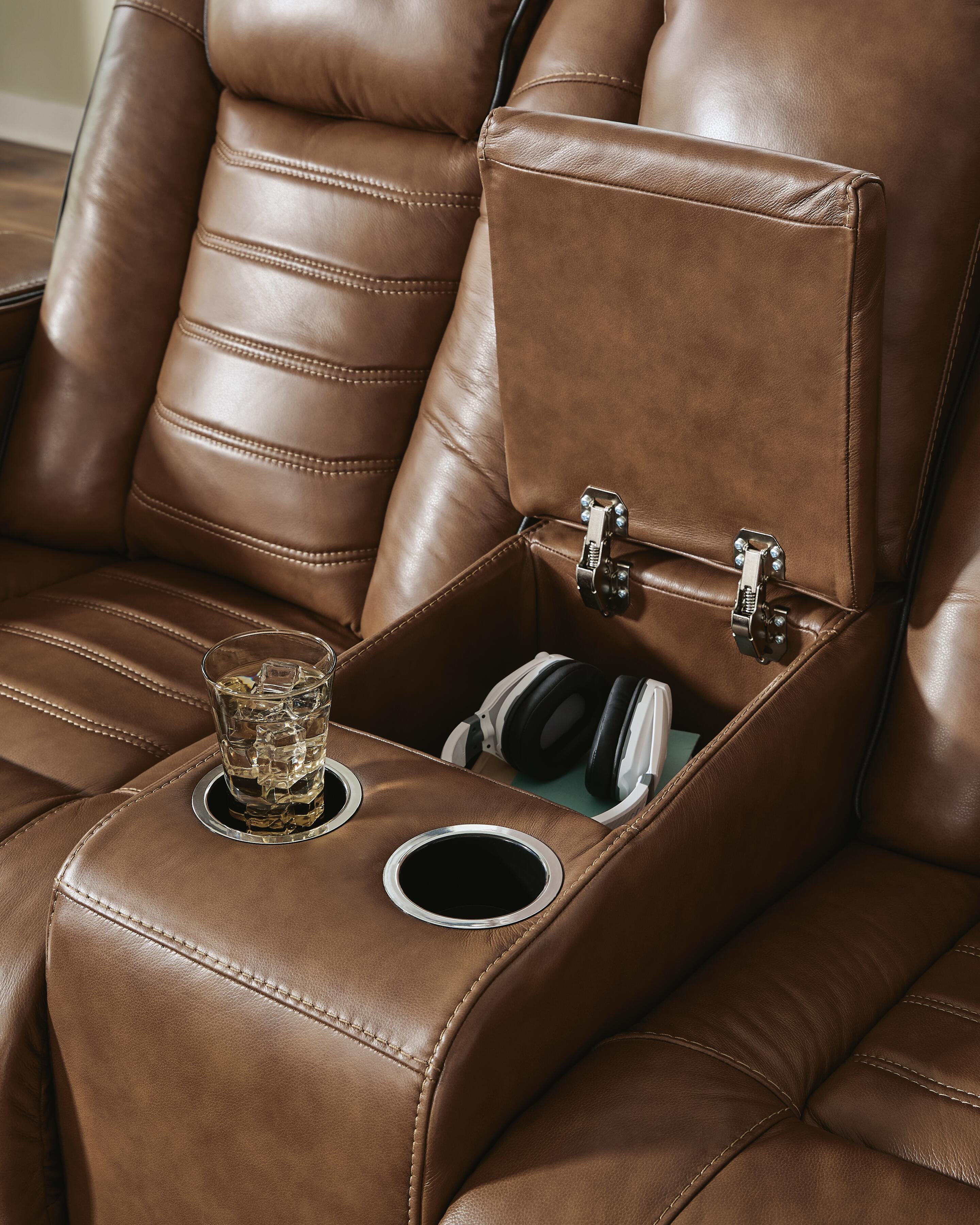 Metro Oasis Power Reclining Loveseat with Console, , large