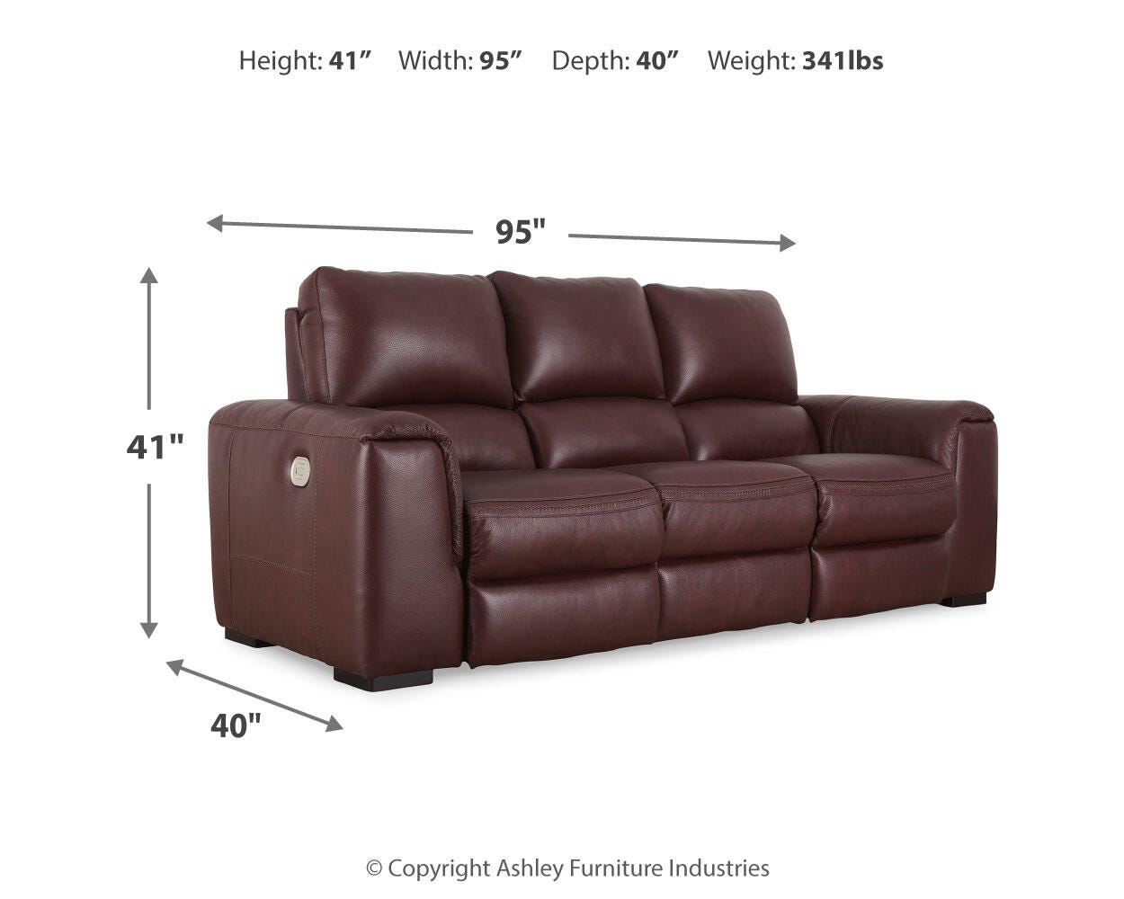 Alessandro Power Reclining Sofa, , large