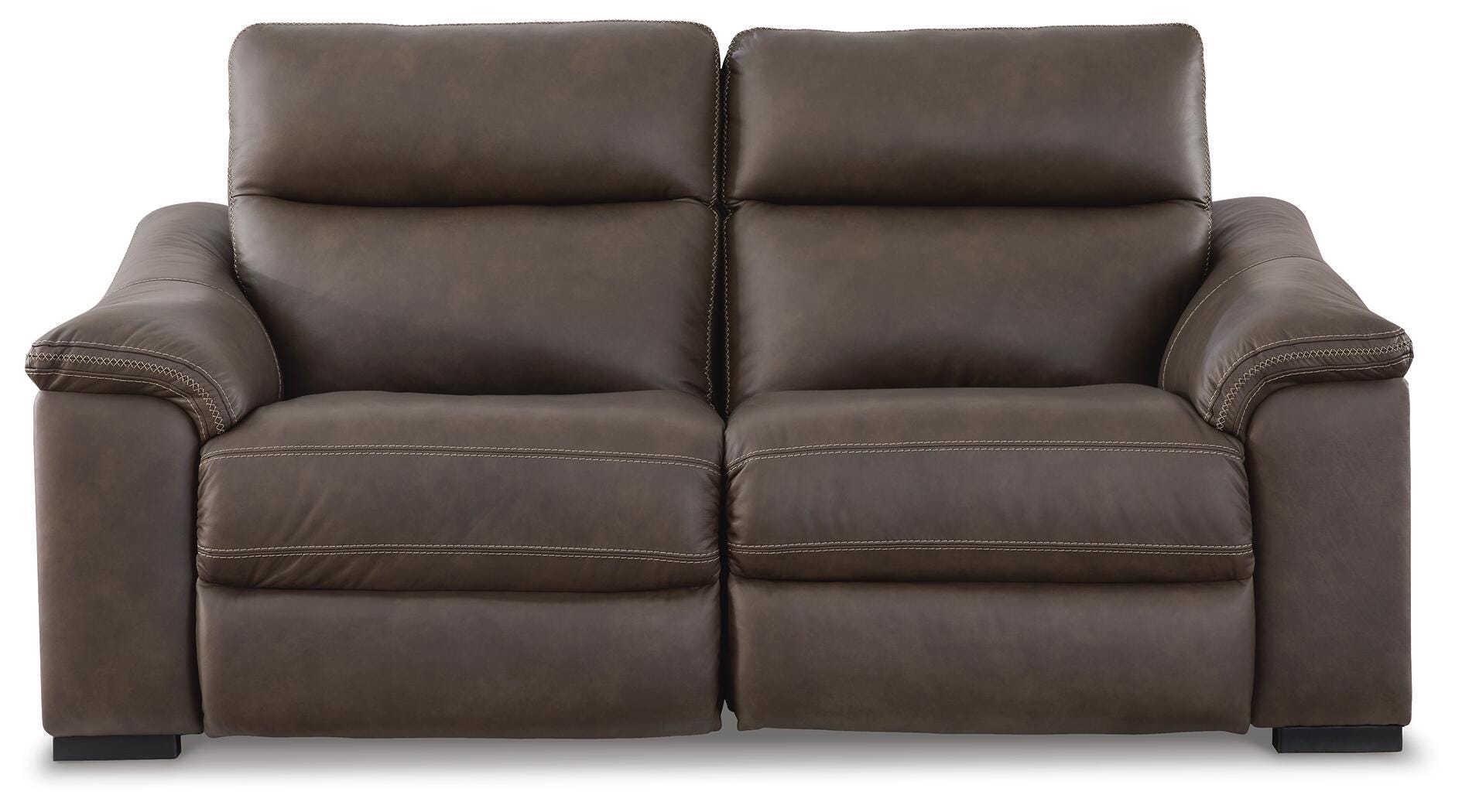 Salvatore 2-Piece Dual Power Leather Reclining Modular Loveseat
