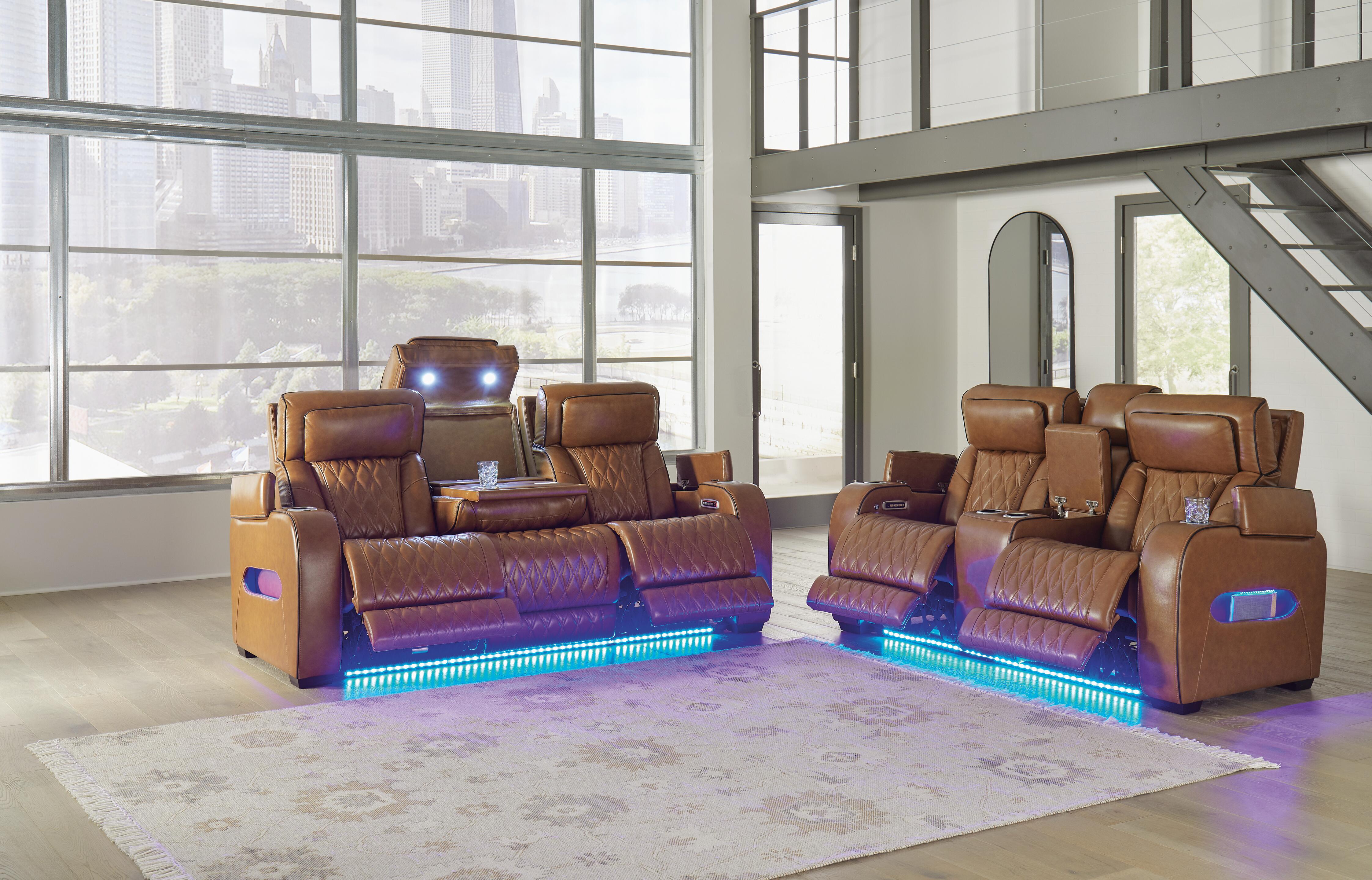 Boyington Sofa and Loveseat, Caramel, large
