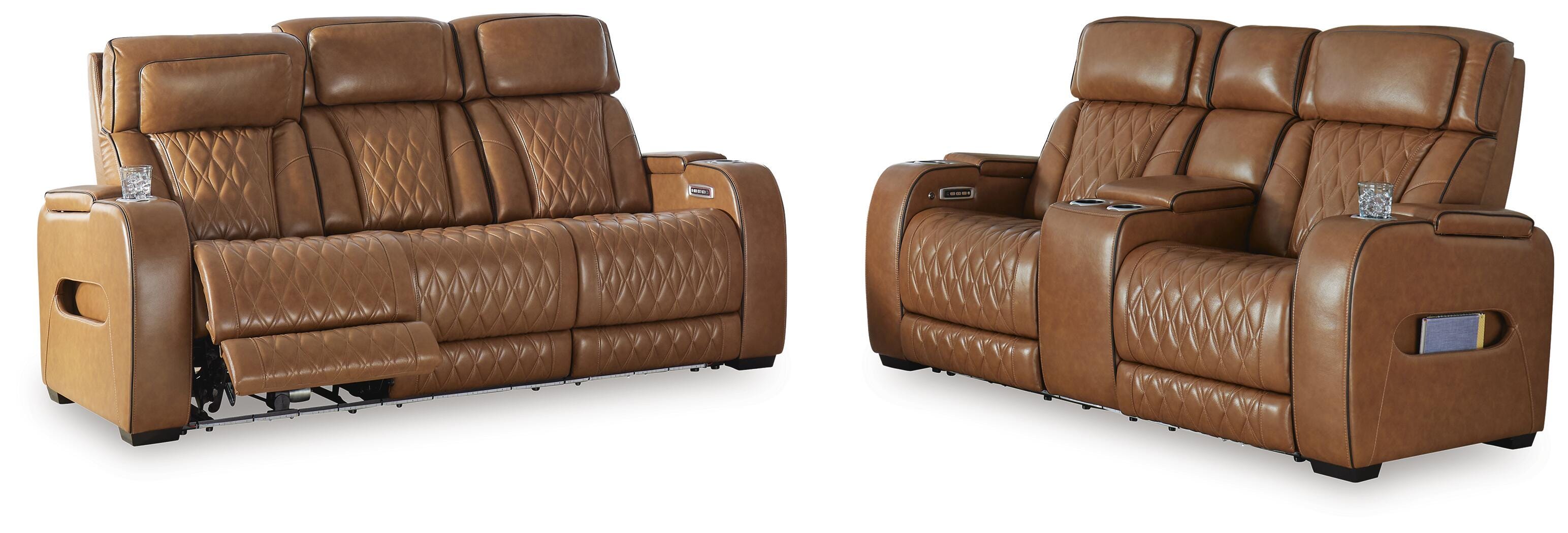Boyington Sofa and Loveseat, Caramel, large