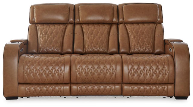 Boyington Dual Power Leather Reclining Sofa