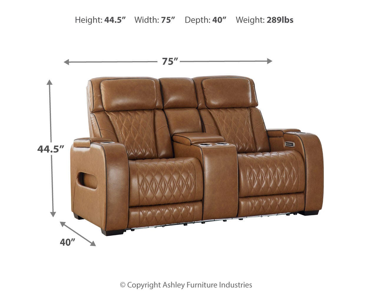 Boyington Power Reclining Loveseat with Console - image 5