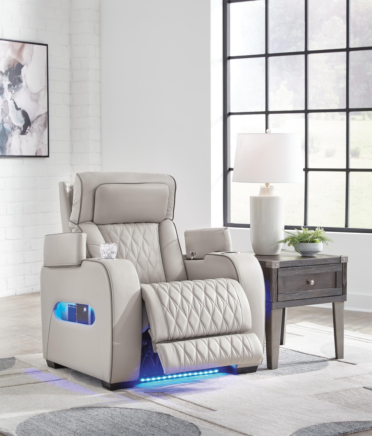 Boyington Power Recliner, Gray, large