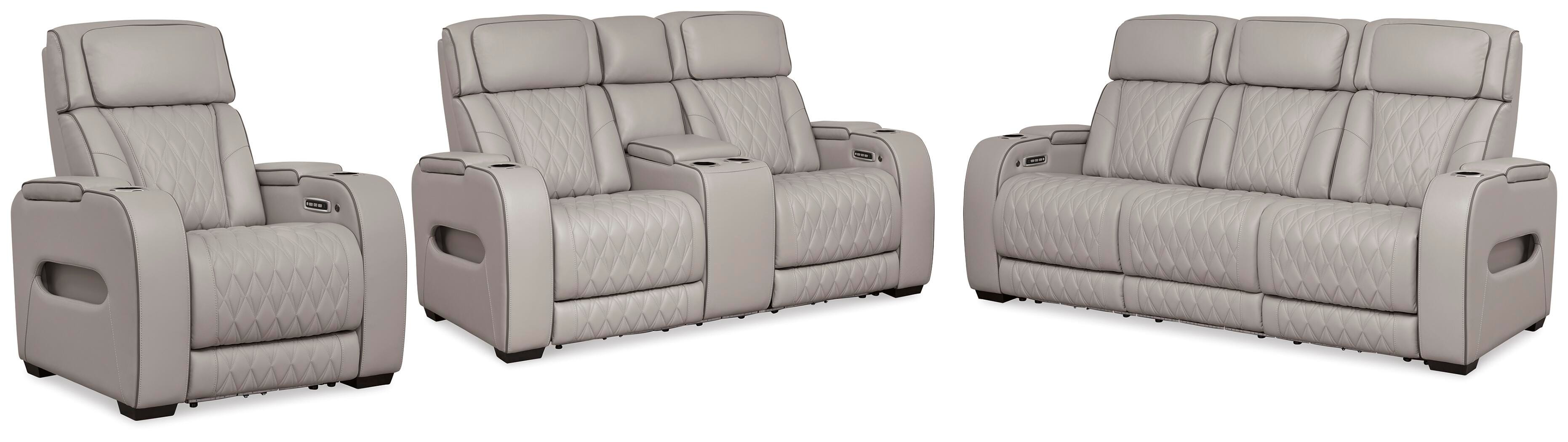 Sofá reclinable eléctrico Boyington, sofá de dos plazas y sillón reclinable - image 2