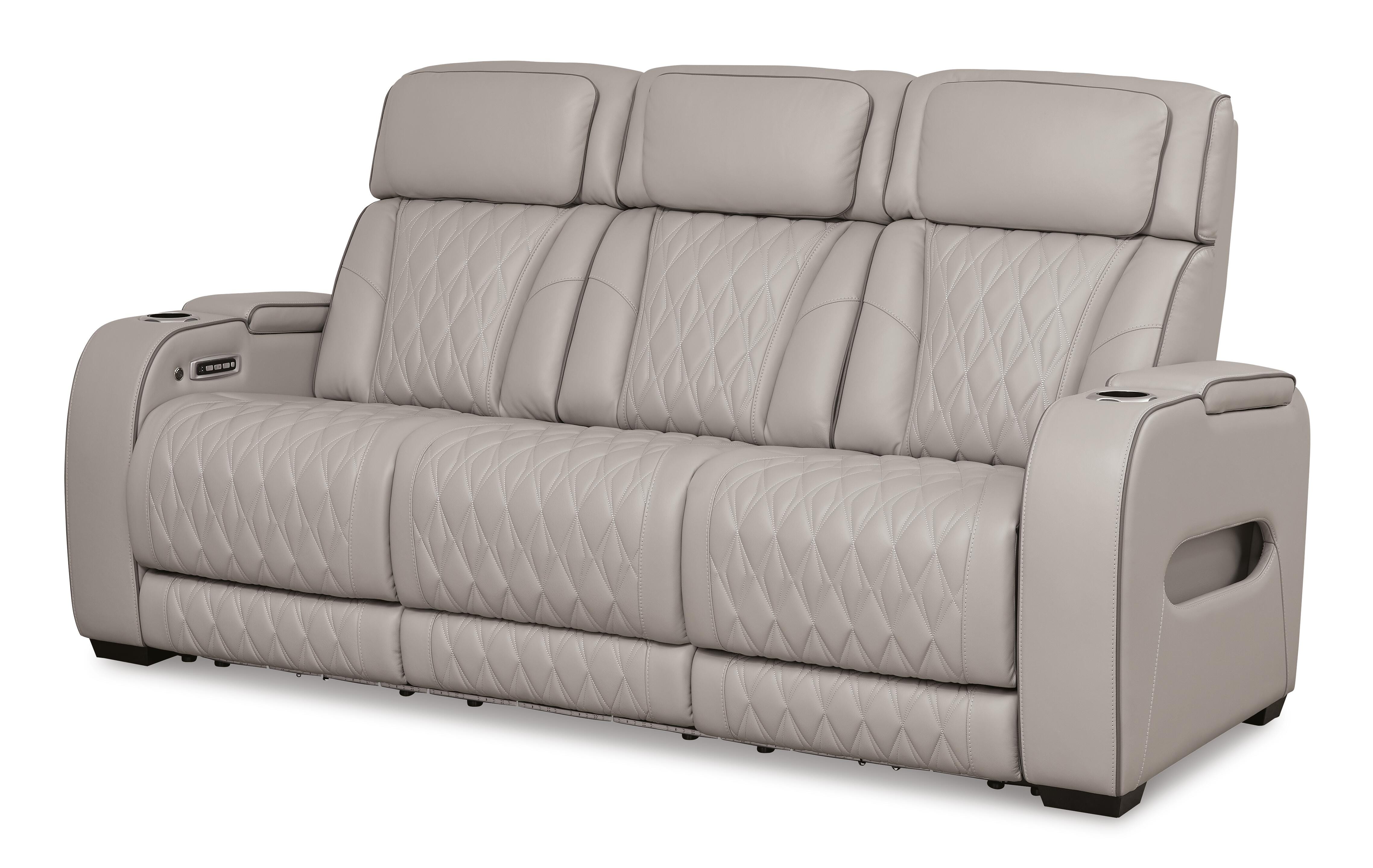 Boyington Dual Power Leather Reclining Sofa | Ashley Boyington Dual Power Leather Reclining Sofa | Ashley