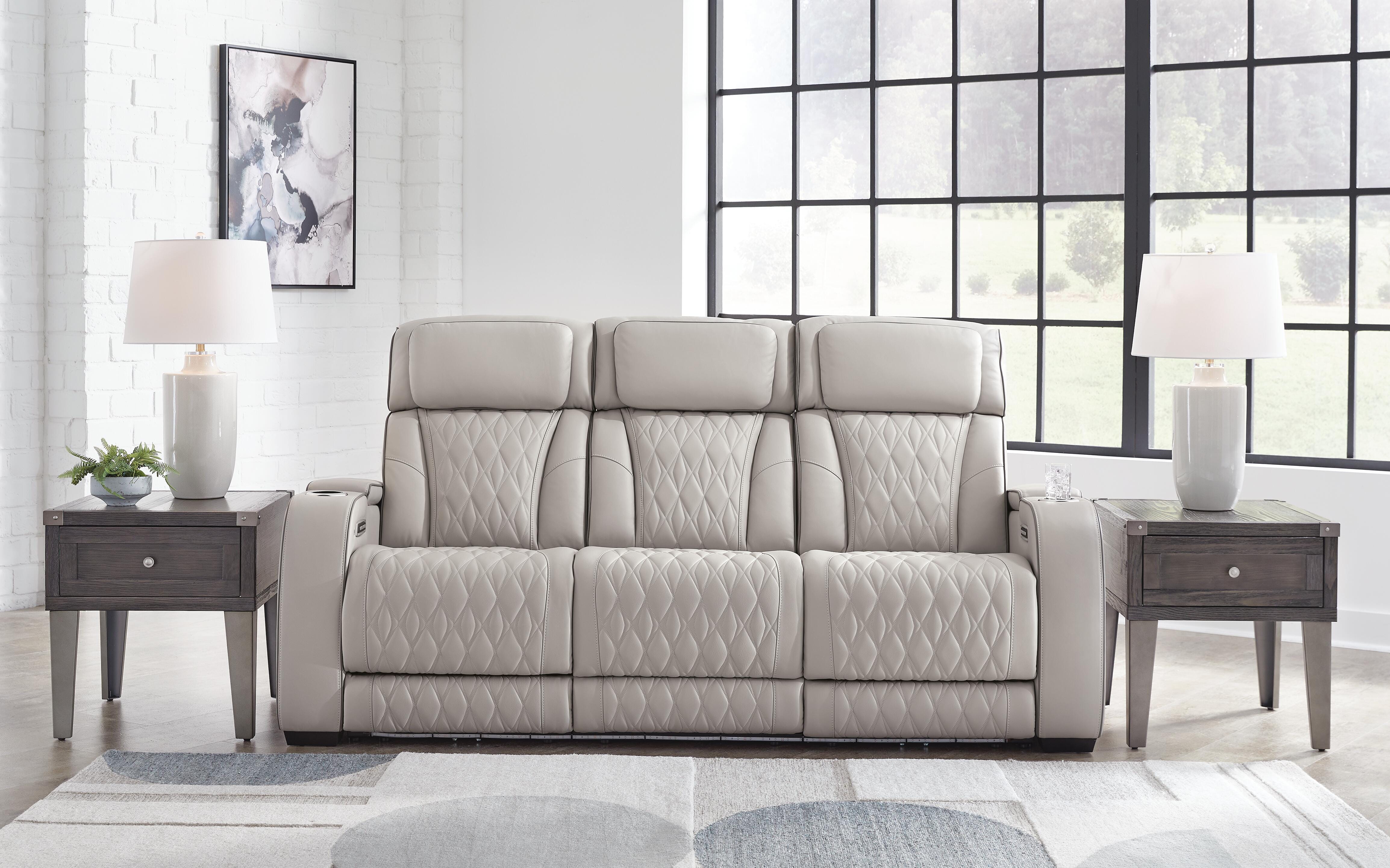 Boyington Power Reclining Sofa, Gray, rollover