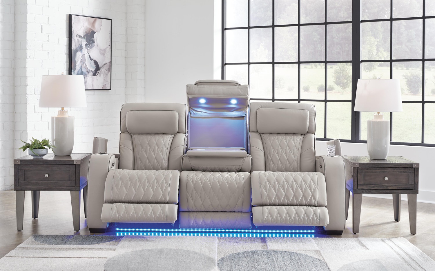 Boyington Power Reclining Sofa, Gray, large