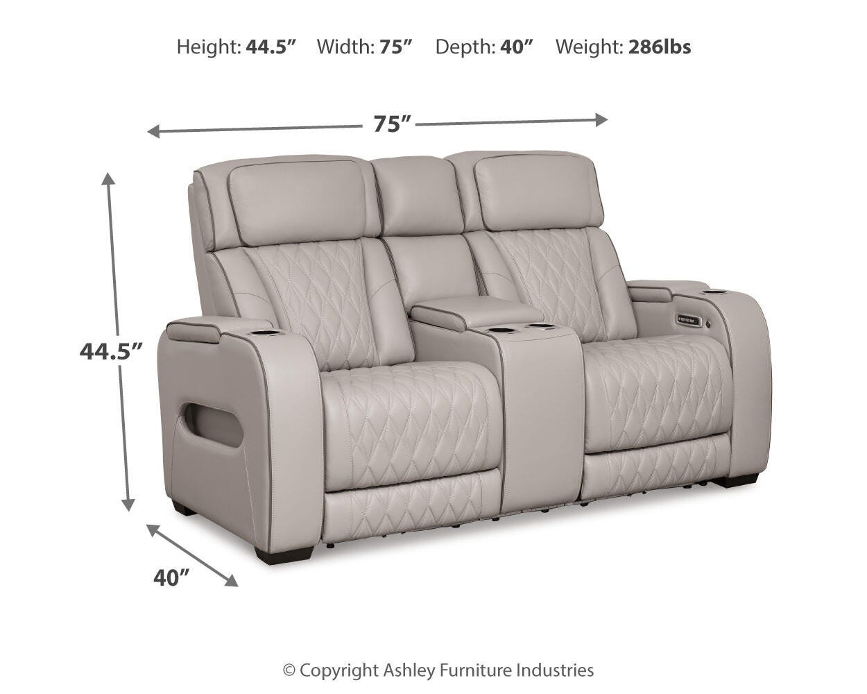 Boyington Power Reclining Loveseat with Console - image 5