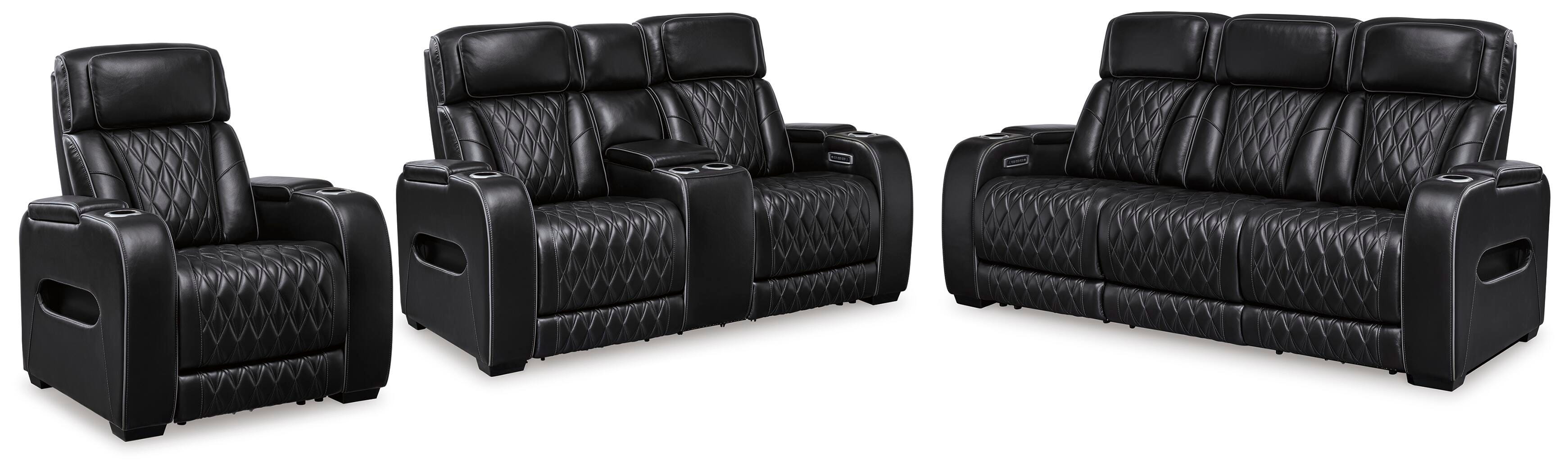 Sofá reclinable eléctrico Boyington, sofá de dos plazas y sillón reclinable - image 2