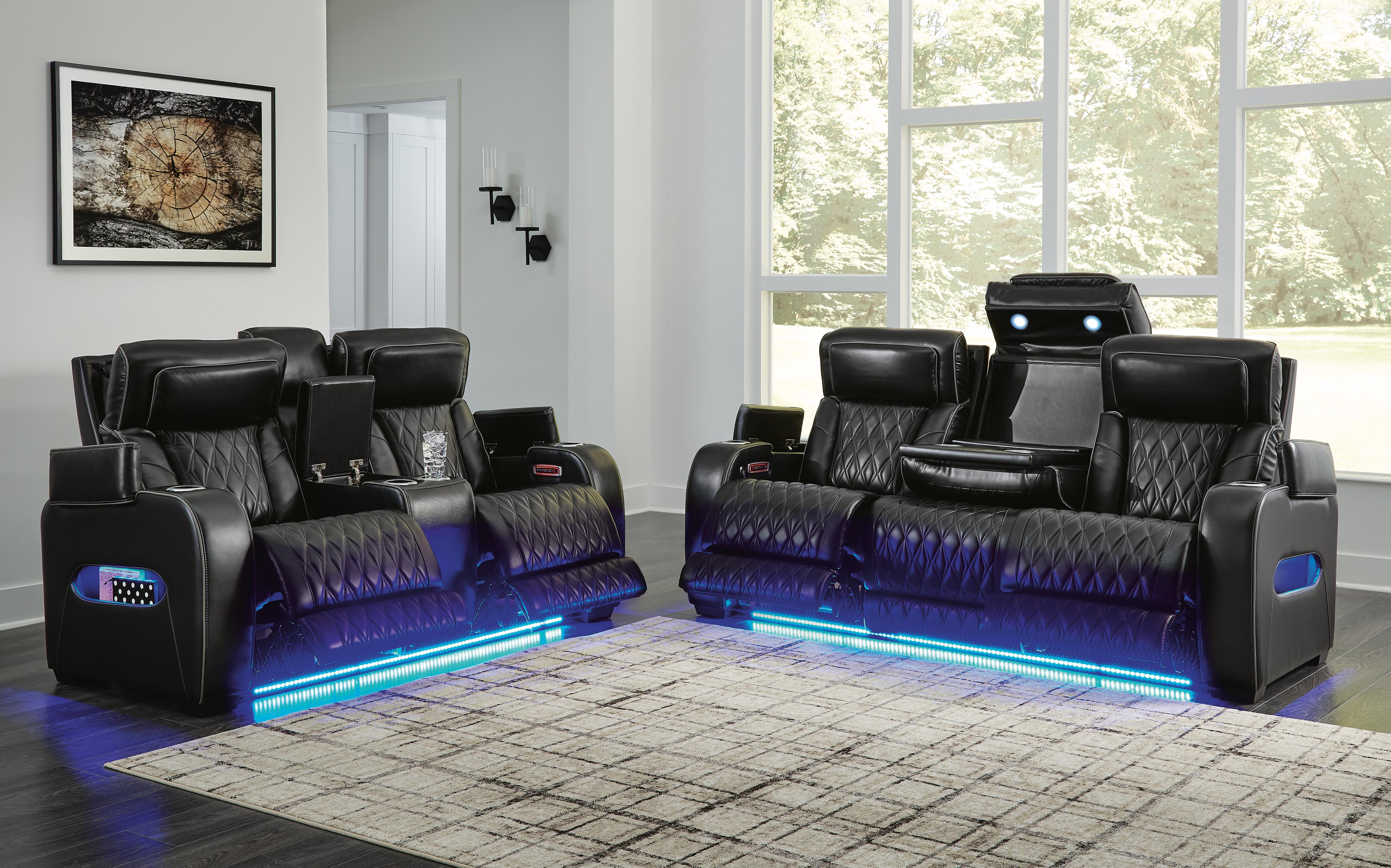Boyington Sofa and Loveseat, Black, large