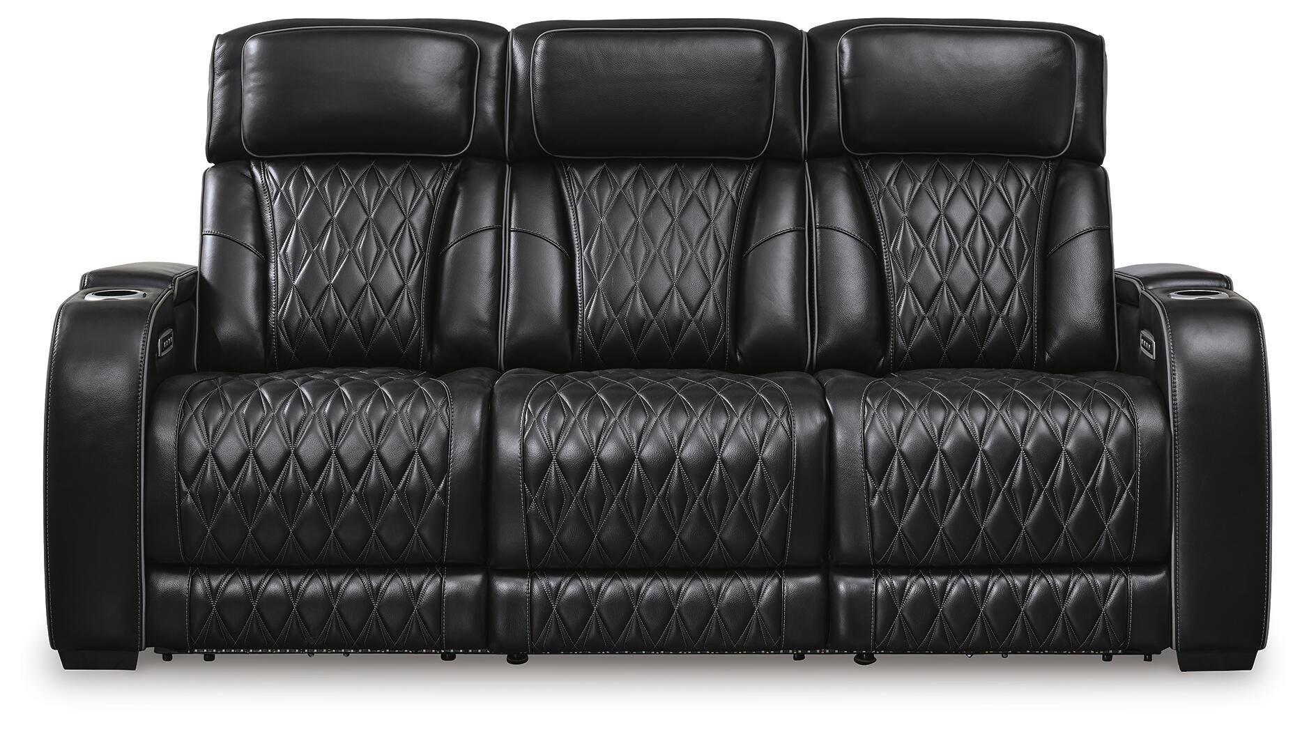 Boyington Power Reclining Sofa, Black, large