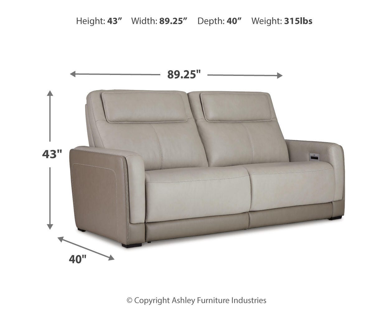 Battleville Power Reclining Sofa - image 7