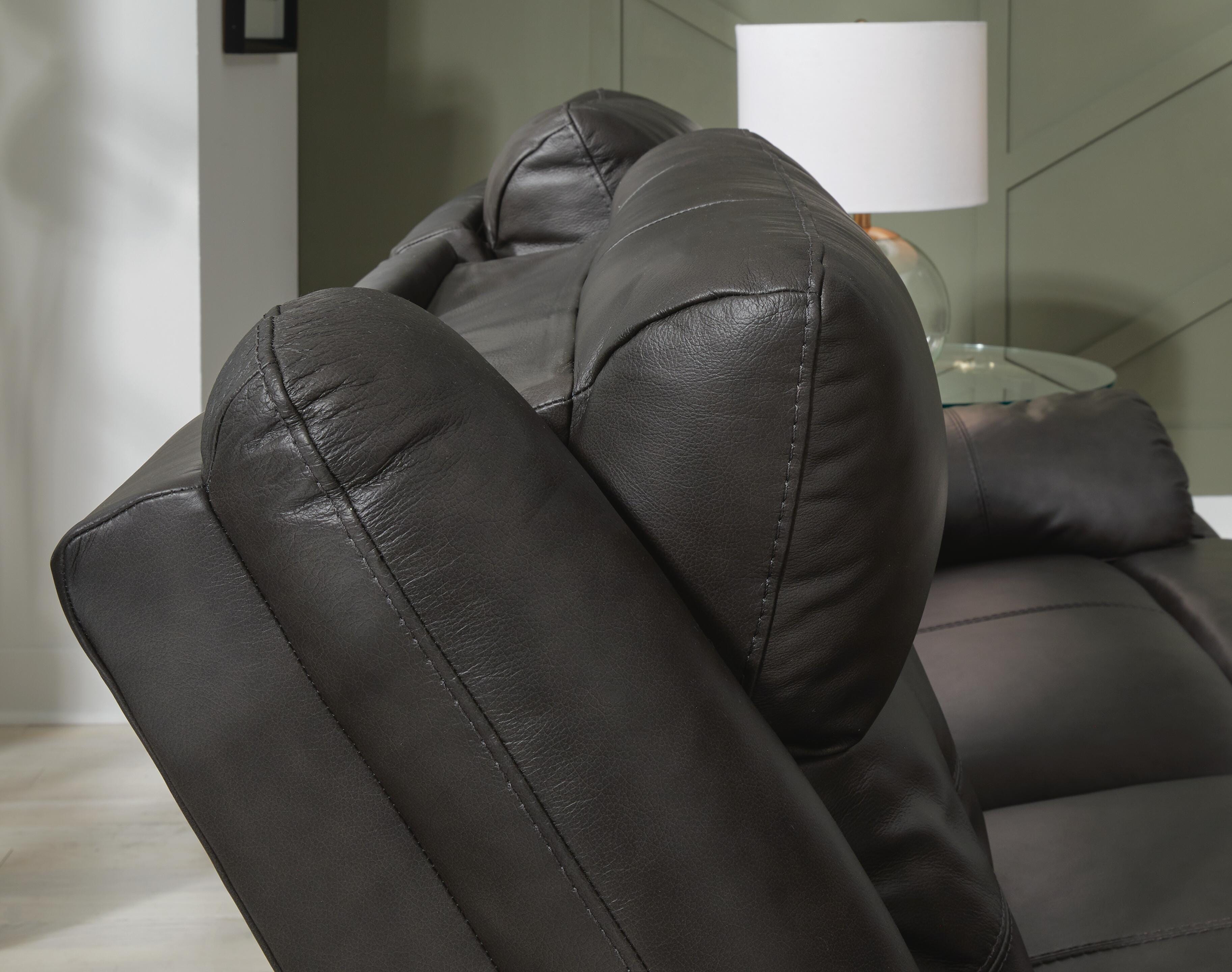 Mackie Pike 2-Piece Dual Power Leather Reclining Modular Loveseat