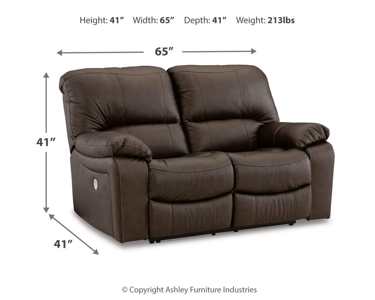 Leesworth Power Reclining Loveseat - image 4