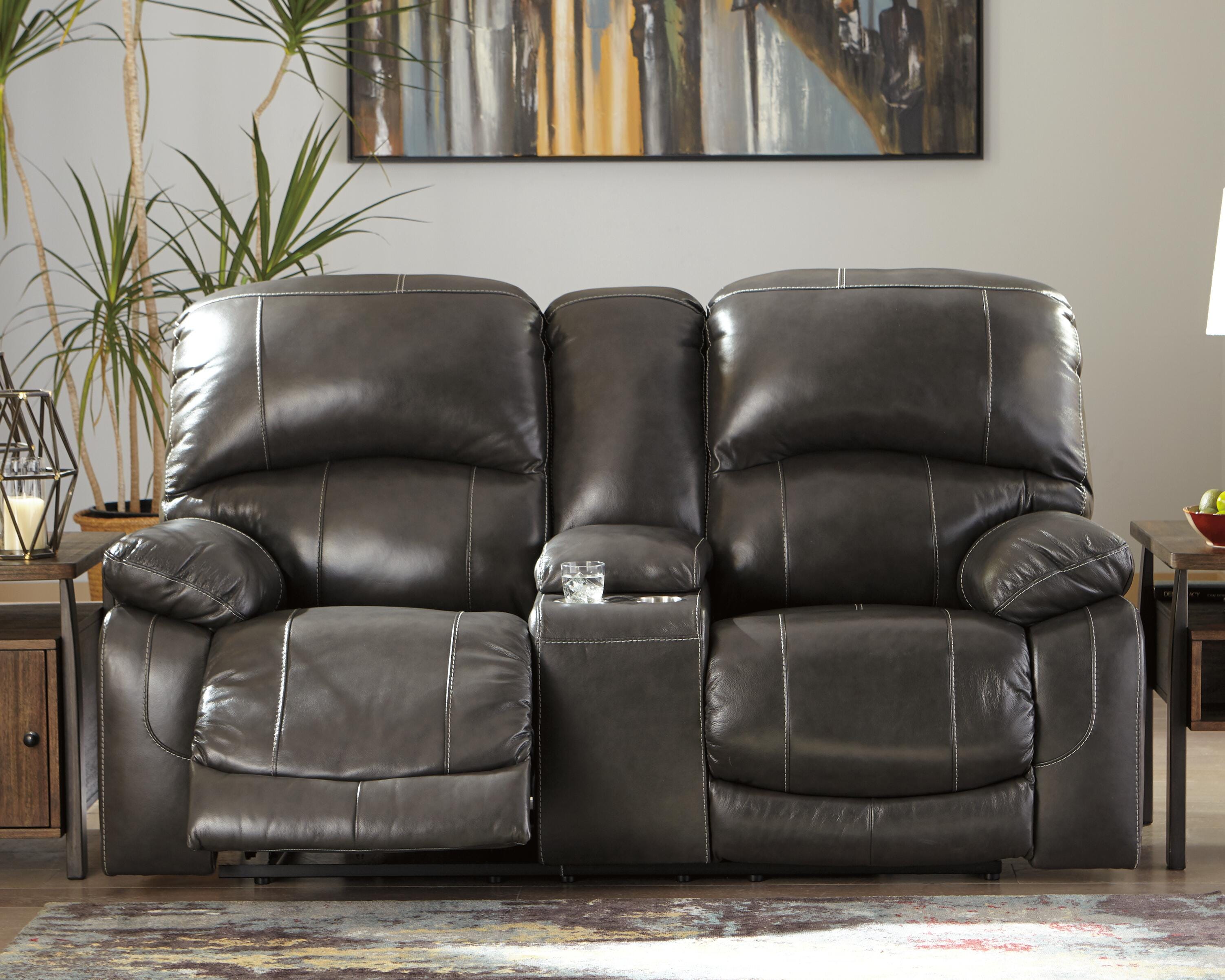Hallstrung Power Reclining Loveseat with Console, , large