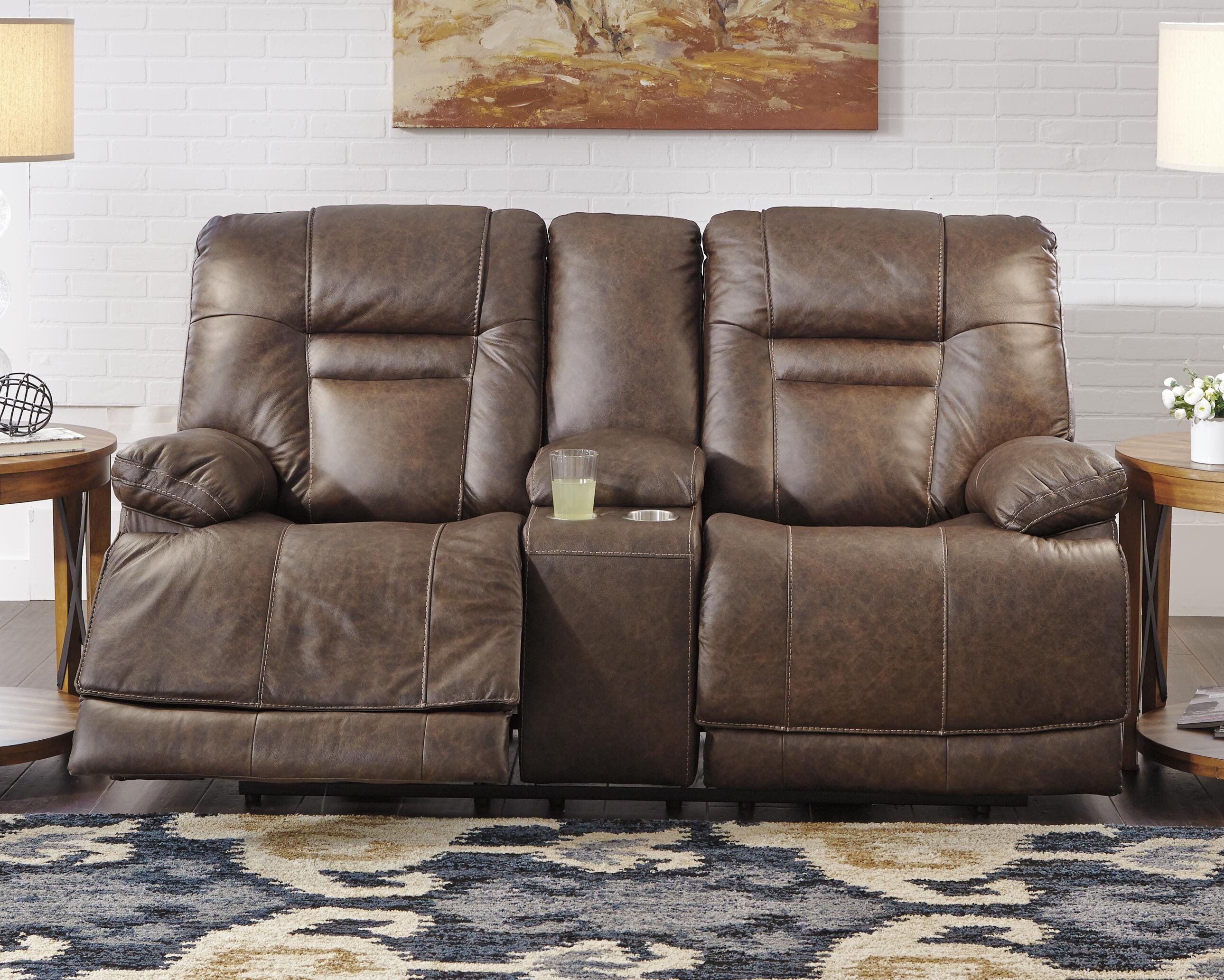 Wurstrow Power Reclining Loveseat, Umber, large