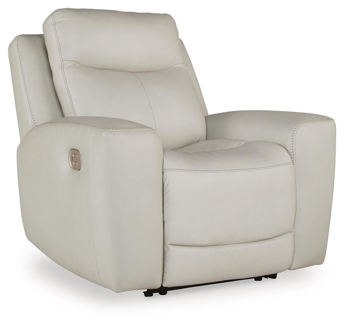 Mindanao Dual Power Leather Recliner | Ashley