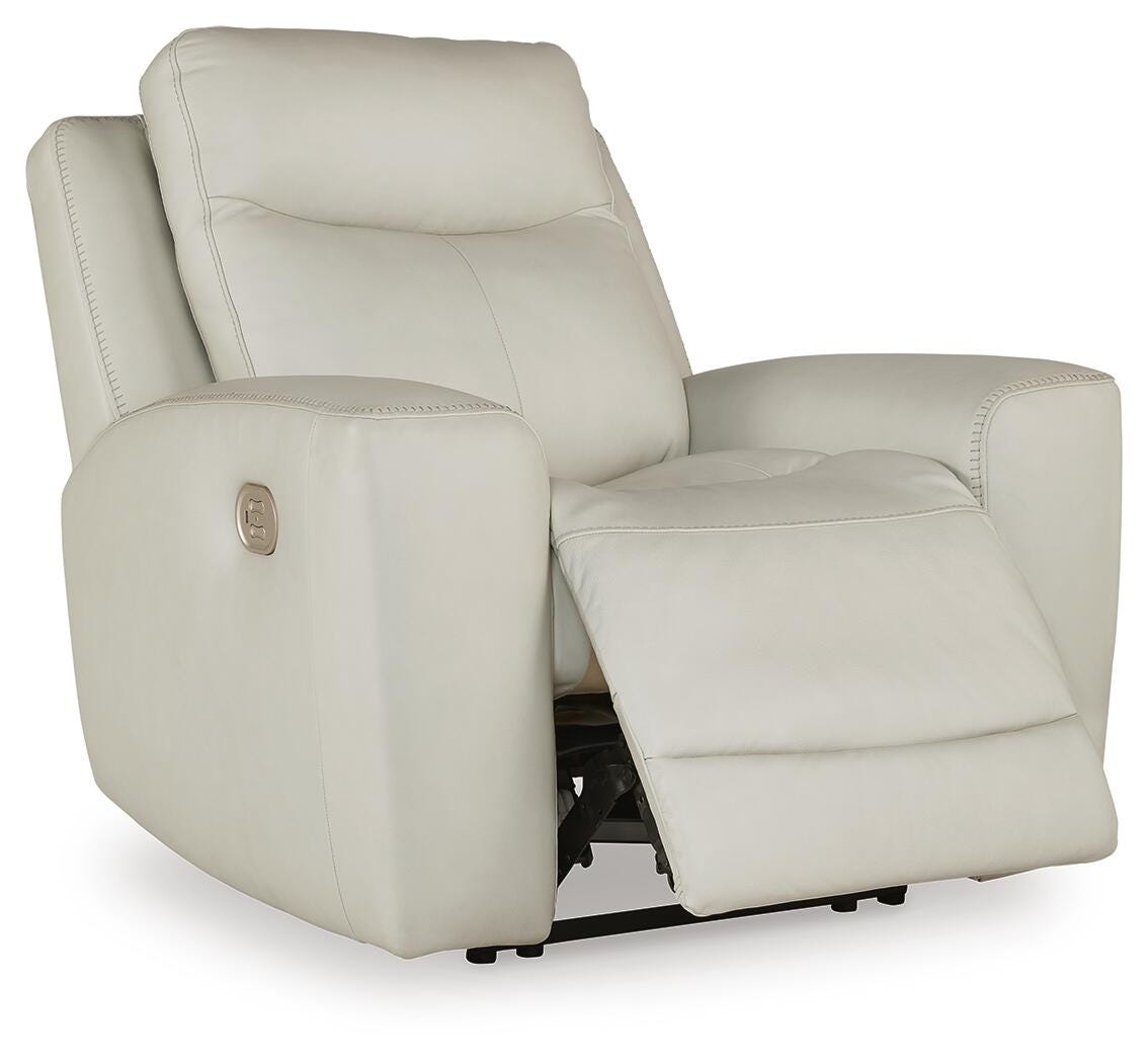 Mindanao Dual Power Leather Recliner | Ashley