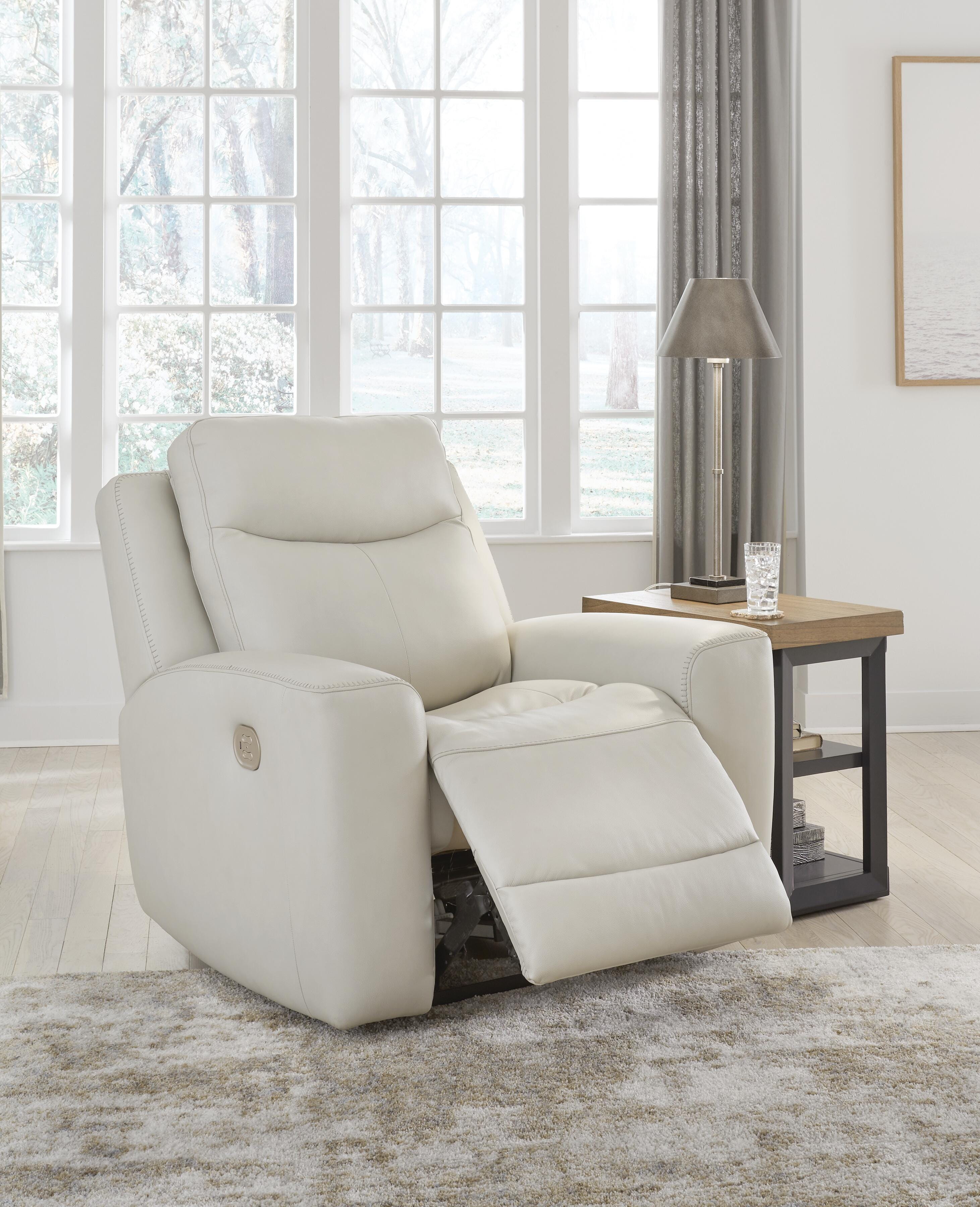 Mindanao Dual Power Leather Recliner | Ashley