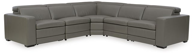 Texline 5-Piece Dual Power Leather Reclining Modular Sectional