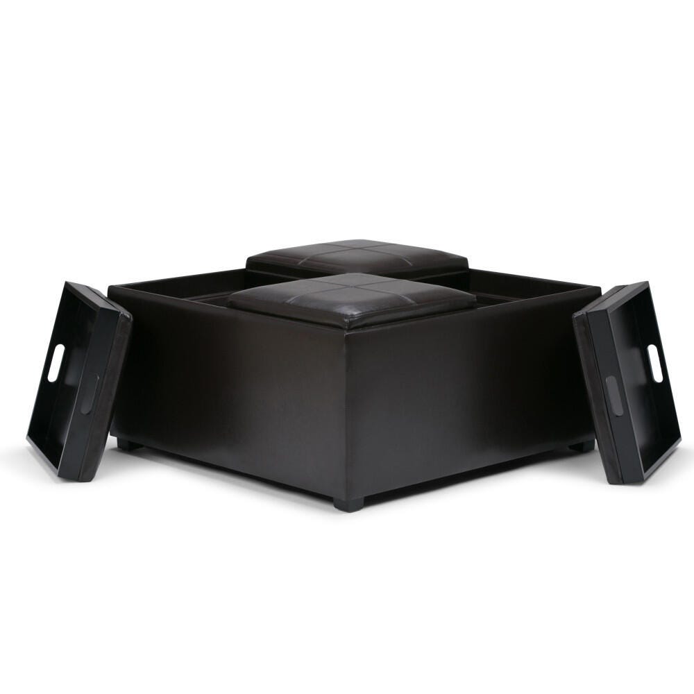Ottoman Coffee Table Ottoman, Tanners Brown, large