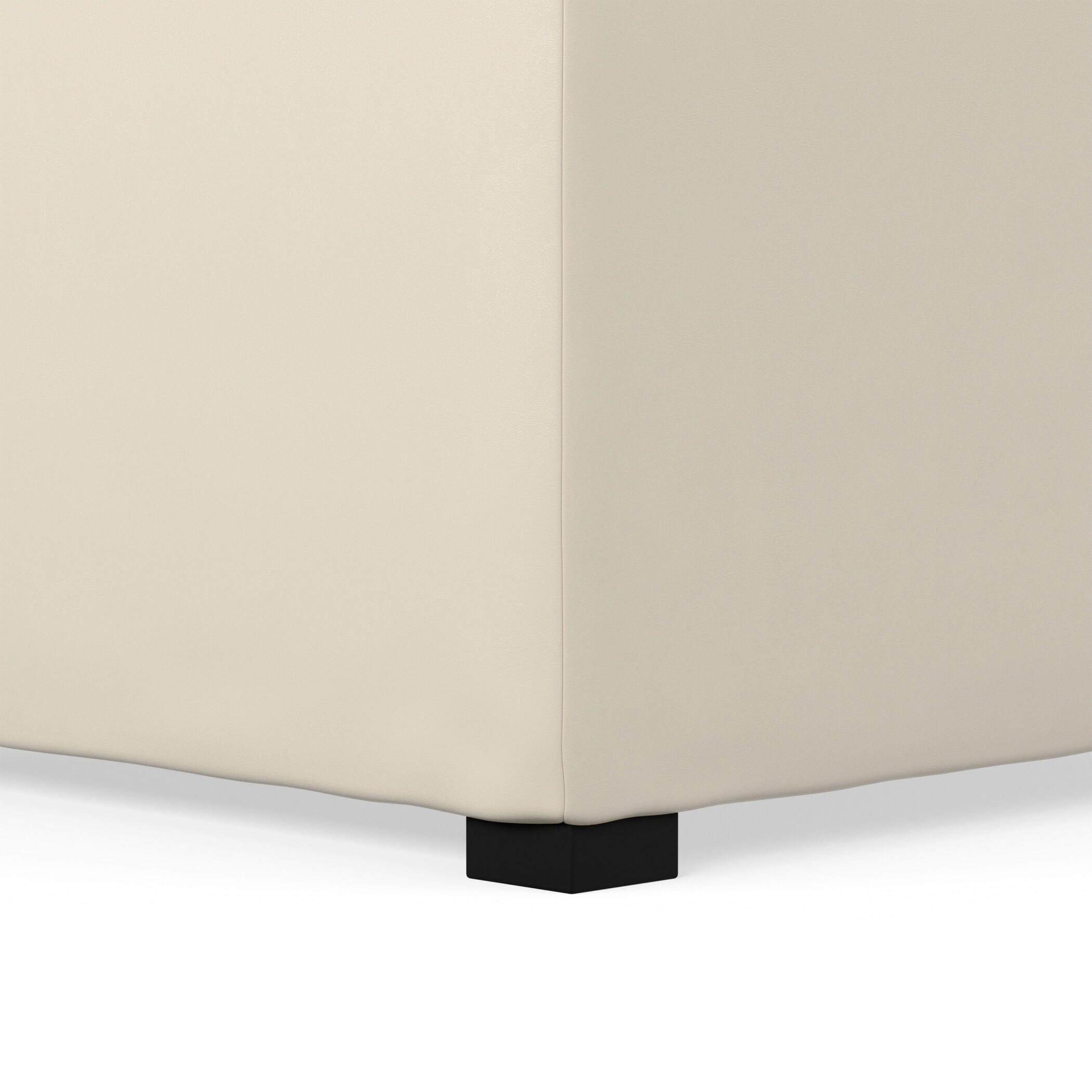 Ottoman Coffee Table Ottoman, Satin Cream, large