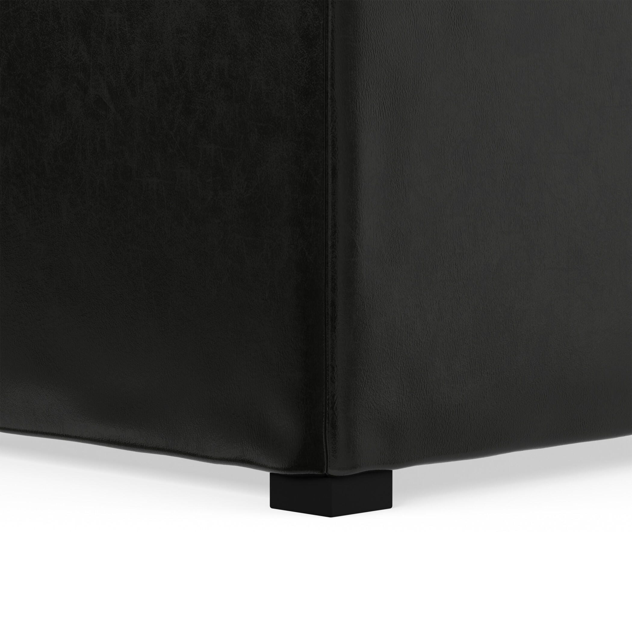 Ottoman Coffee Table Ottoman, Midnight Black, large