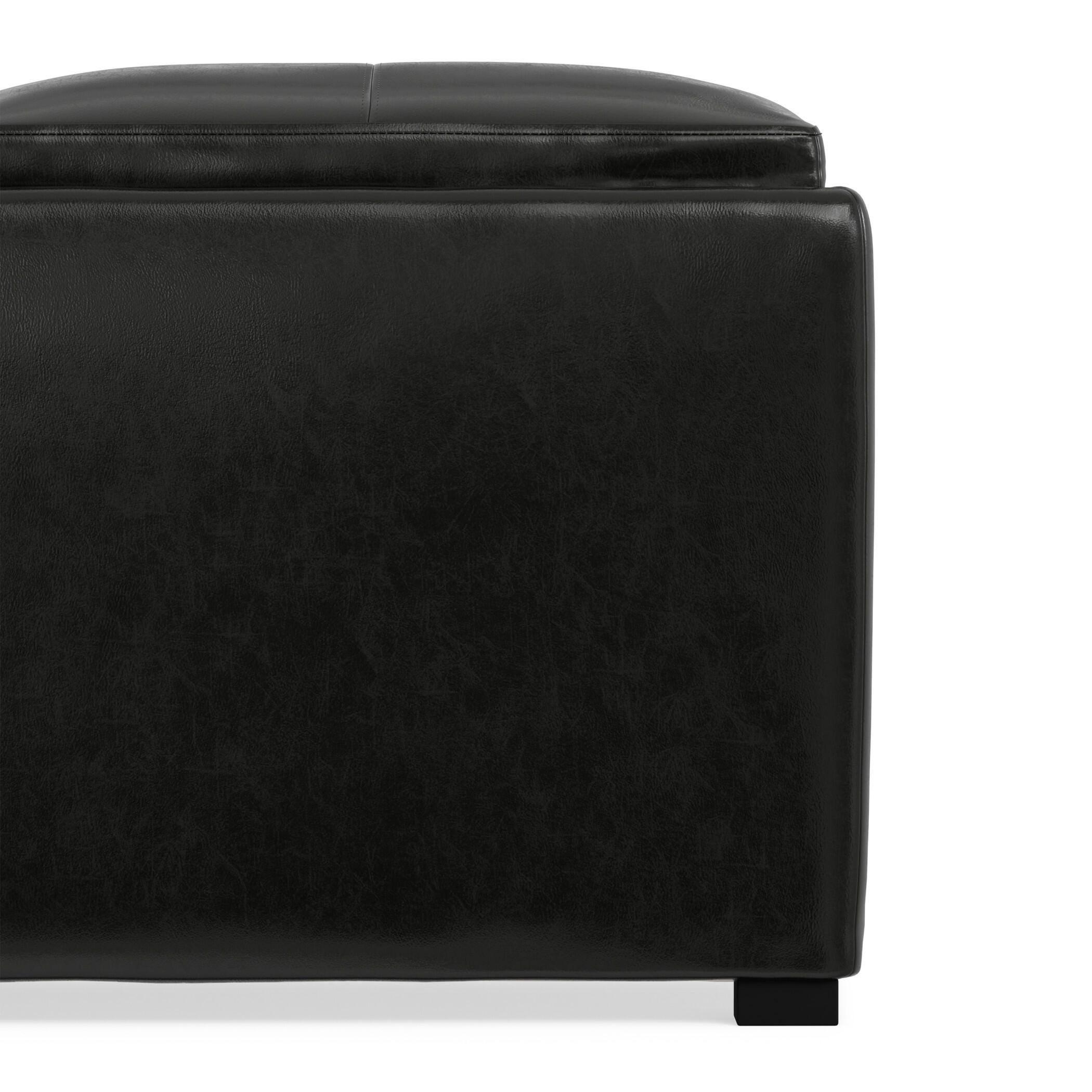 Ottoman Coffee Table Ottoman, Midnight Black, large