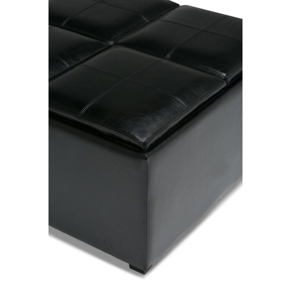 Ottoman Coffee Table Ottoman, Midnight Black, large