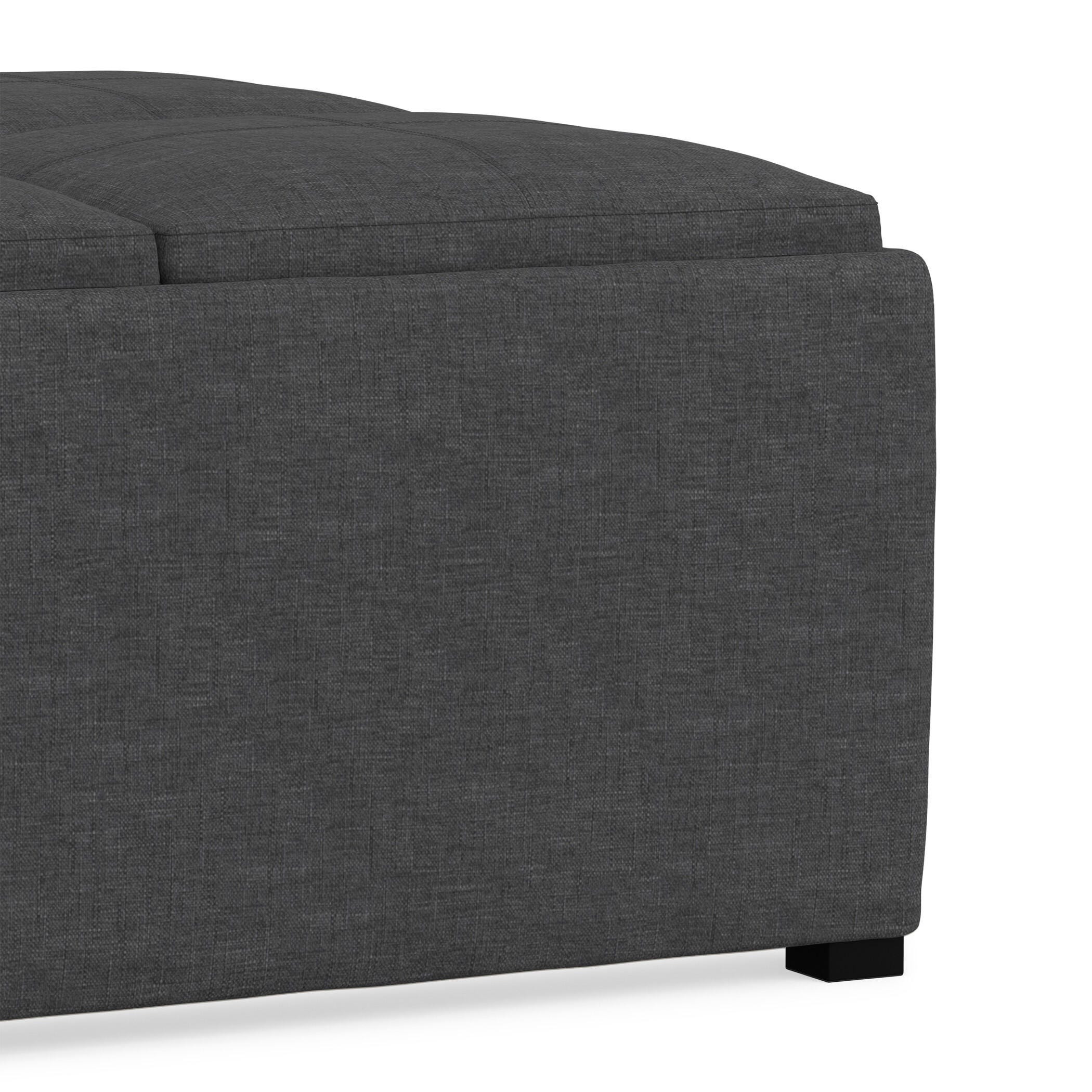 Ottoman Coffee Table Ottoman, Slate Gray, large